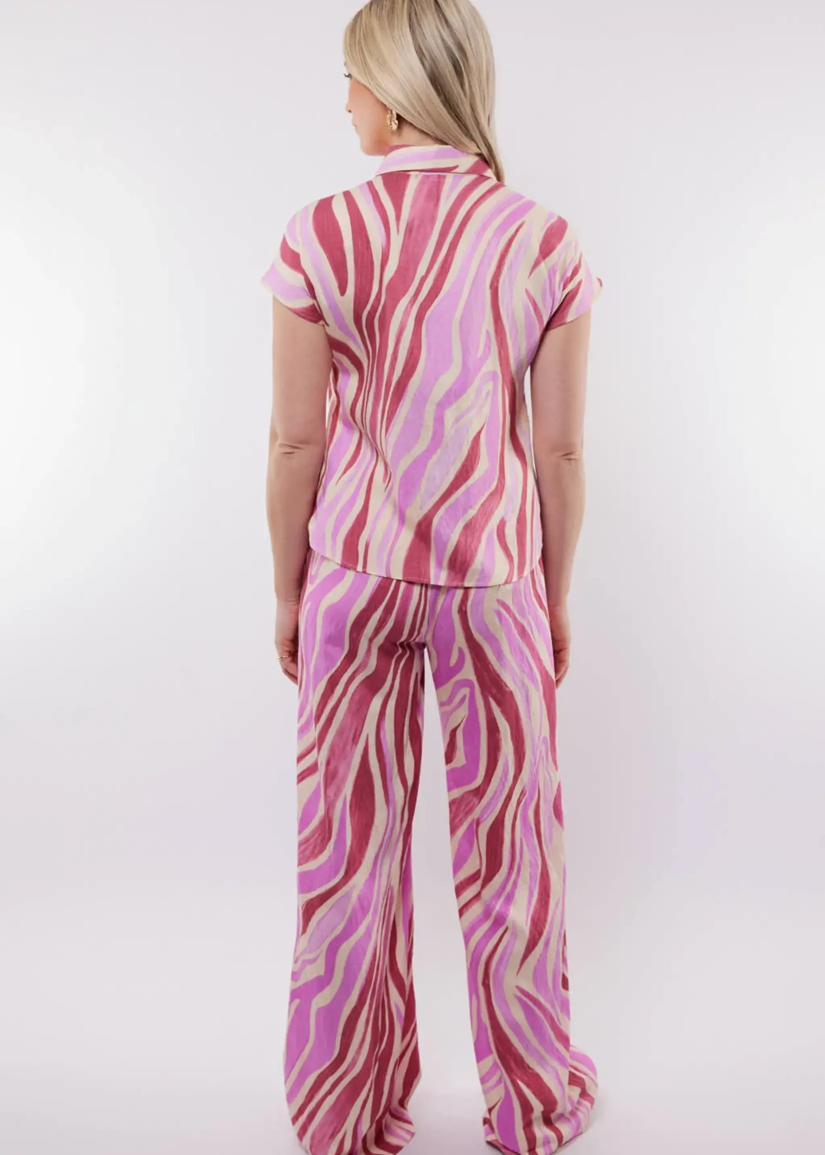 C&S The Label Taurito Pants Offwhite/Super Pink