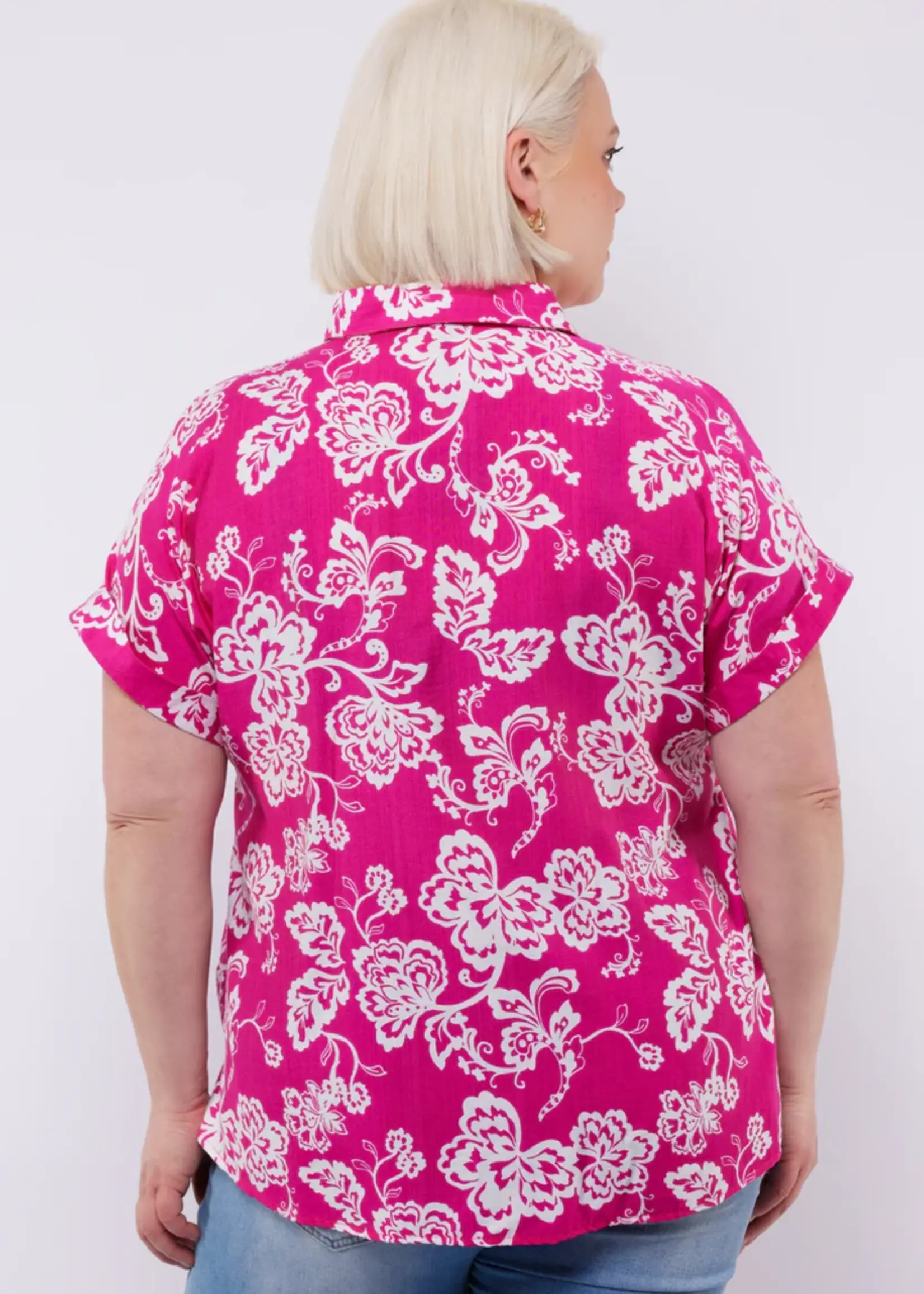 Exxcellent Ulani Blouse Super Pink/Offwhite