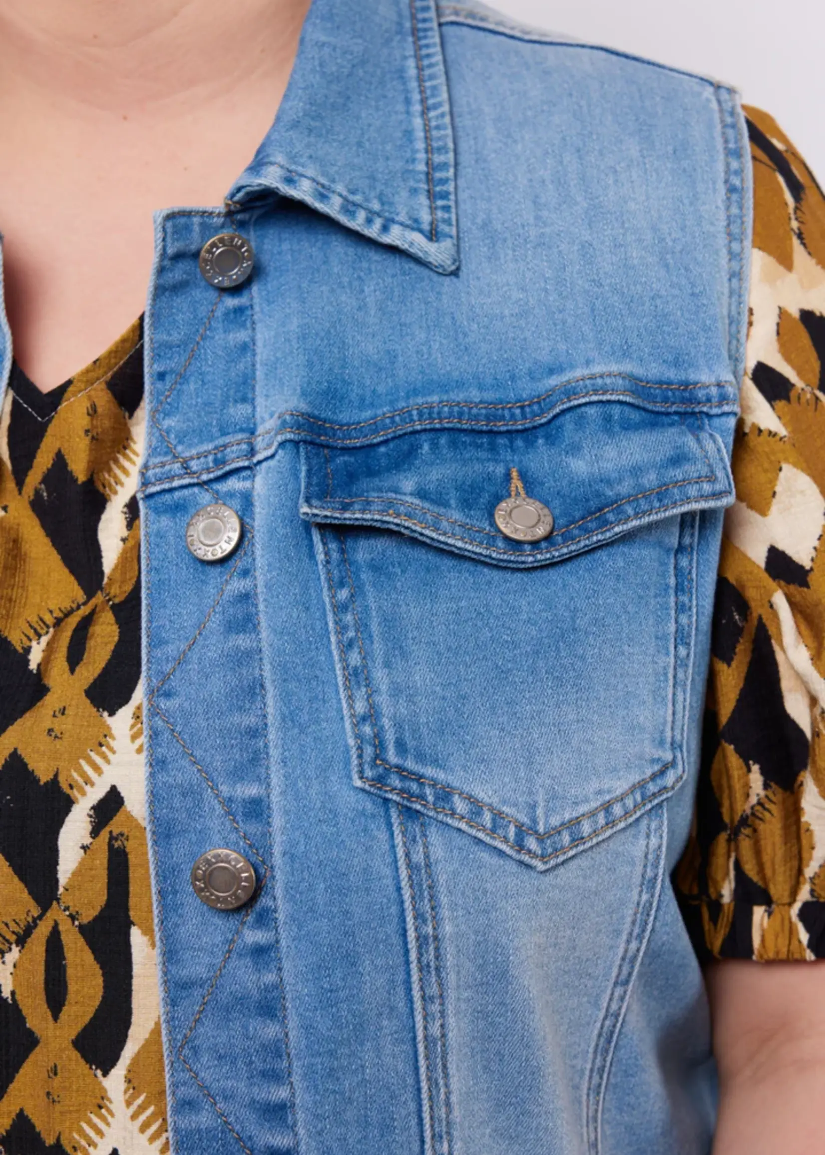 Exxcellent Hina Gilet Denim Light Blue