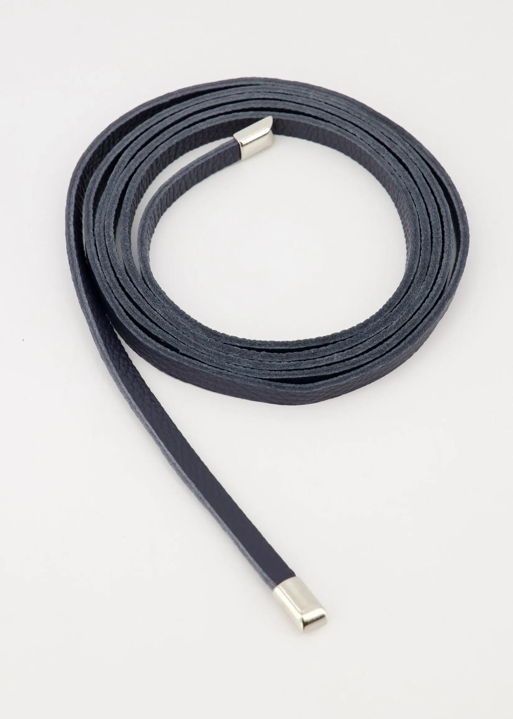 Knoopriem zwart lang (350 cm)