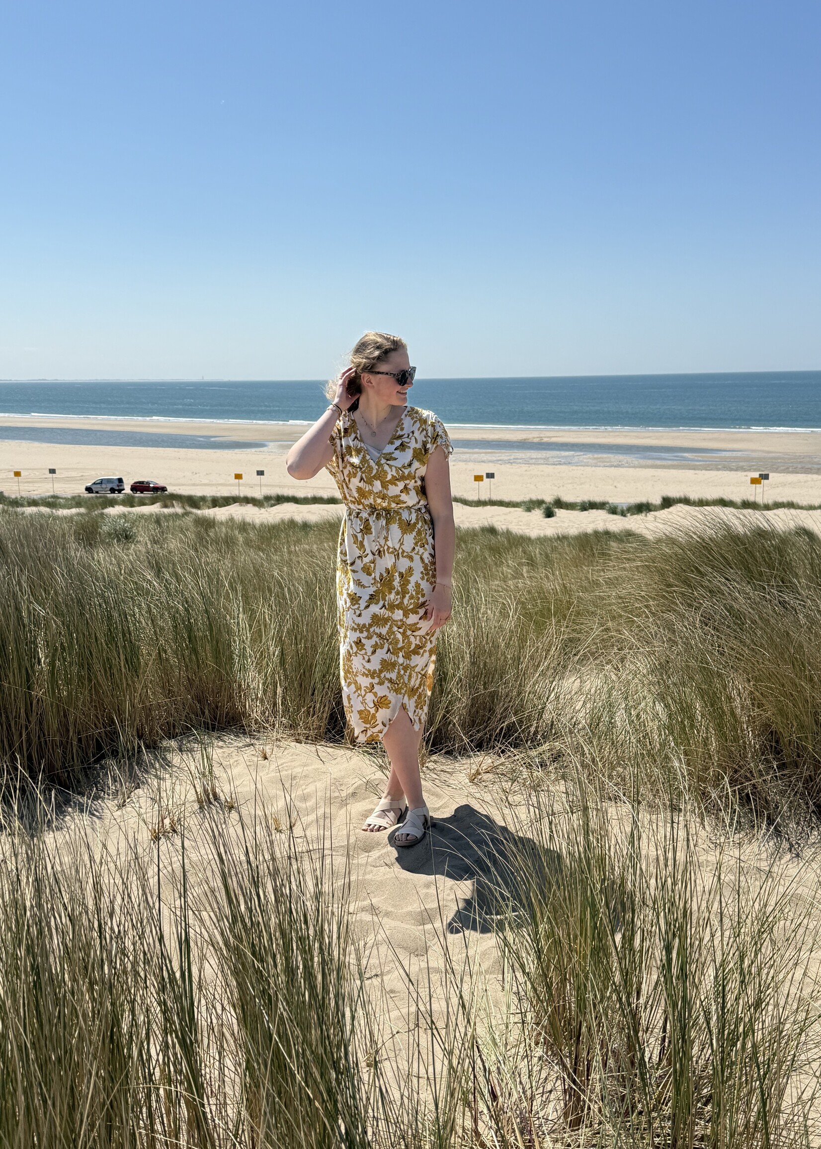 C&S The Label Marsala Dress Sand/Mustard Olive