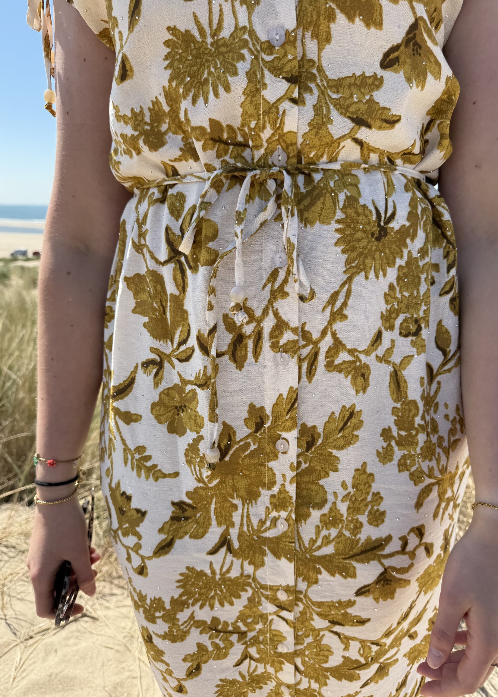 C&S The Label Marsala Dress Sand/Mustard Olive