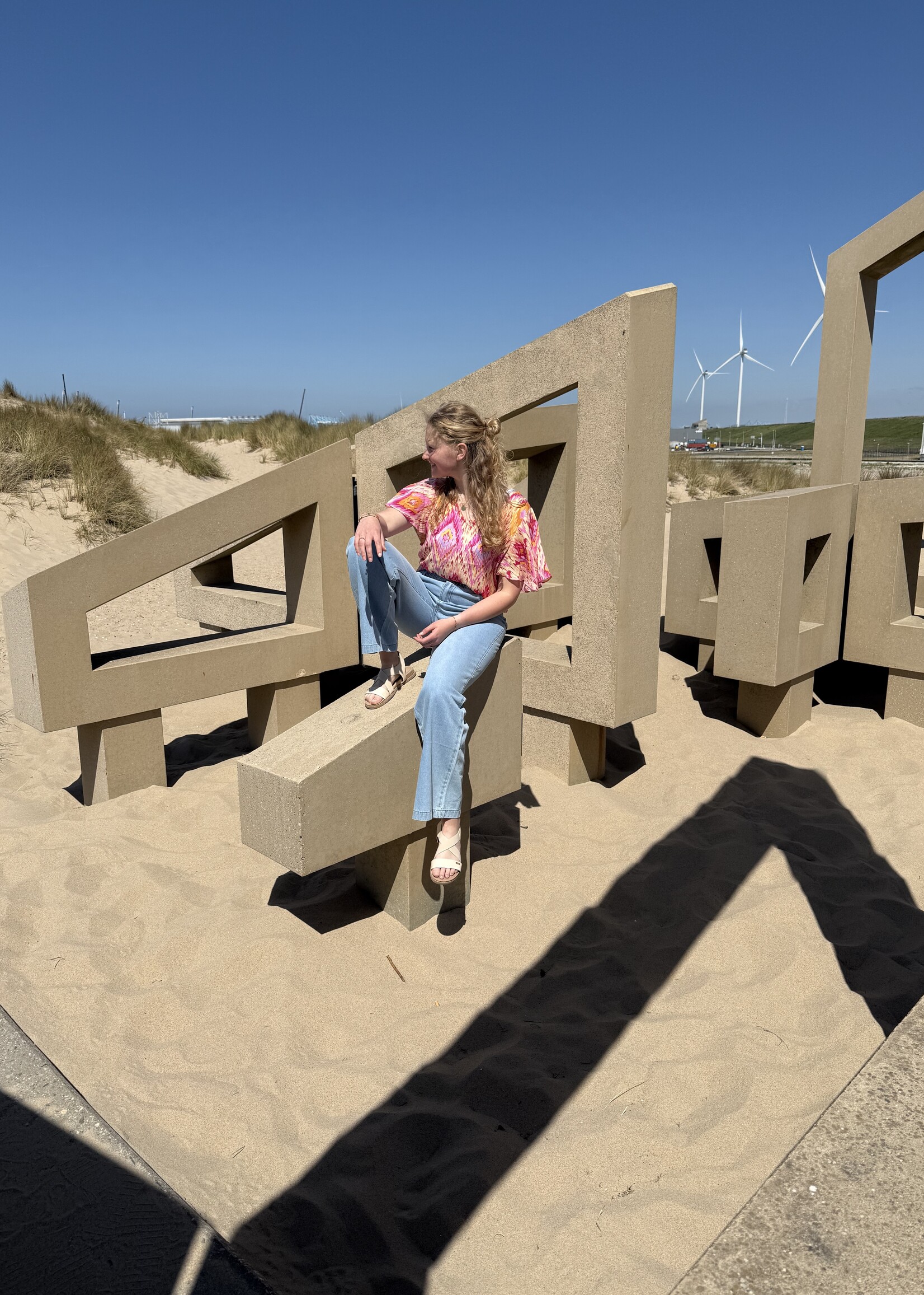 C&S The Label Florence Top Super Pink/Color Mix