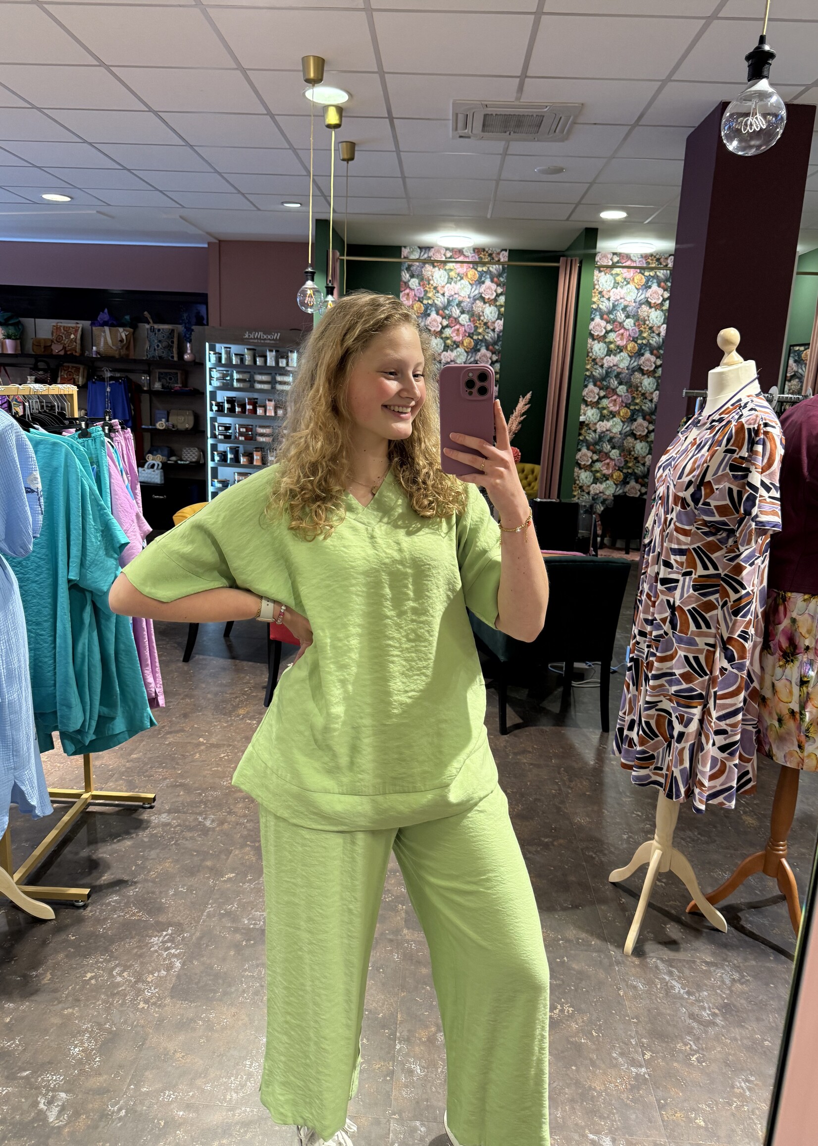Ophilia Koko Parelmoer Green