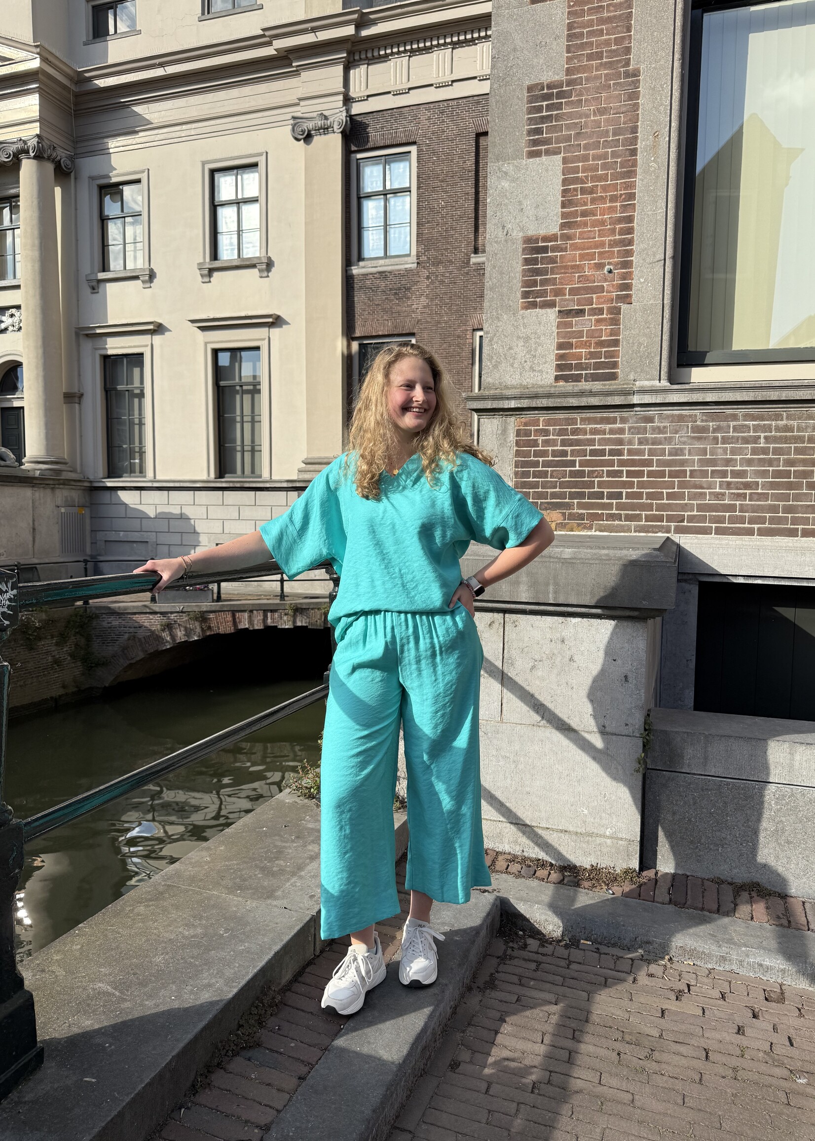 Ophilia Zelda Parelmoer Turquoise