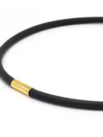 Cubes Rubber ketting, 1 lijn, Zwart