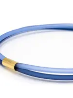 Cubes Rubber ketting 2 lijns, montan/blauw