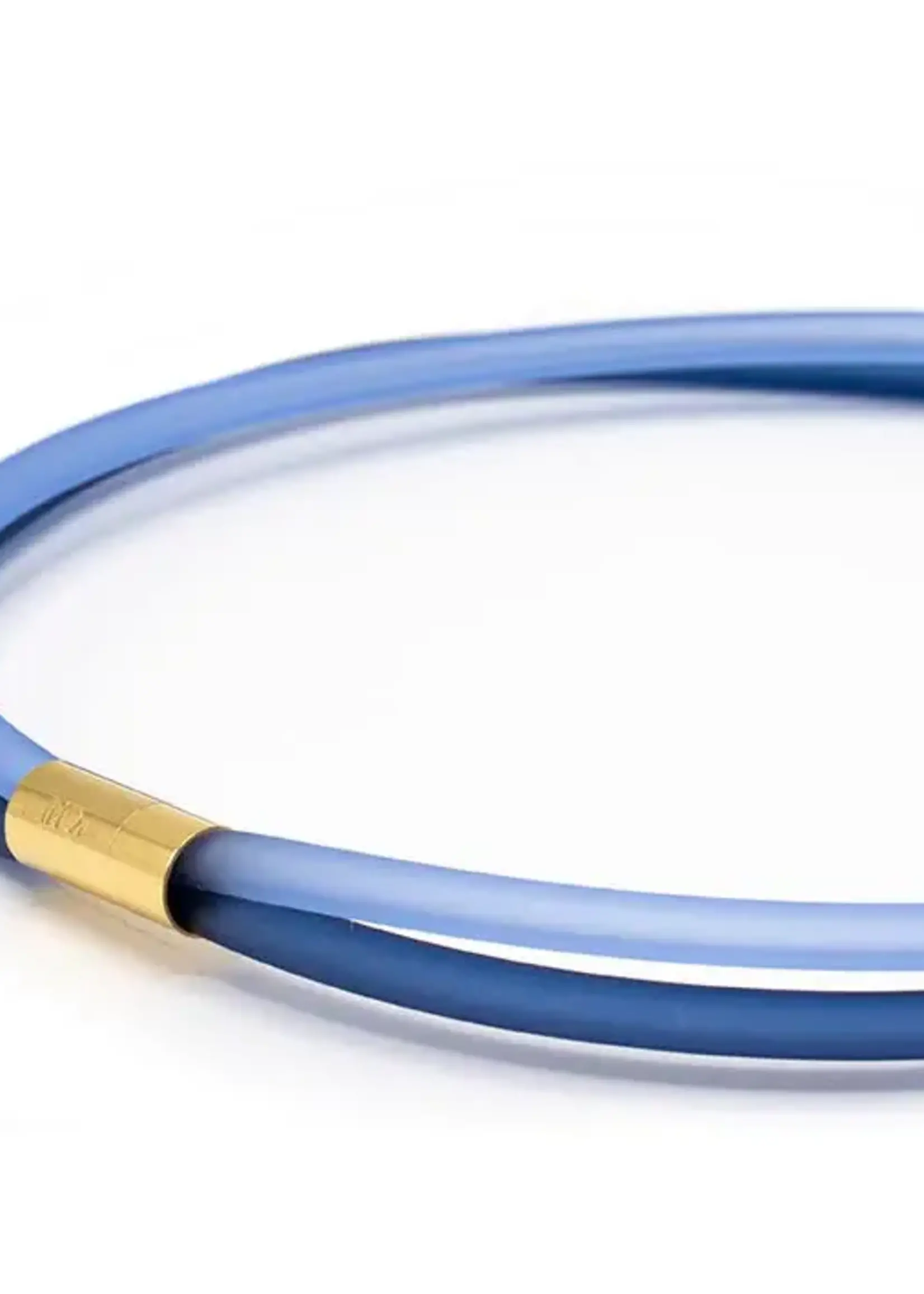 Cubes Rubber ketting 2 lijns, Montan/Blauw Medium