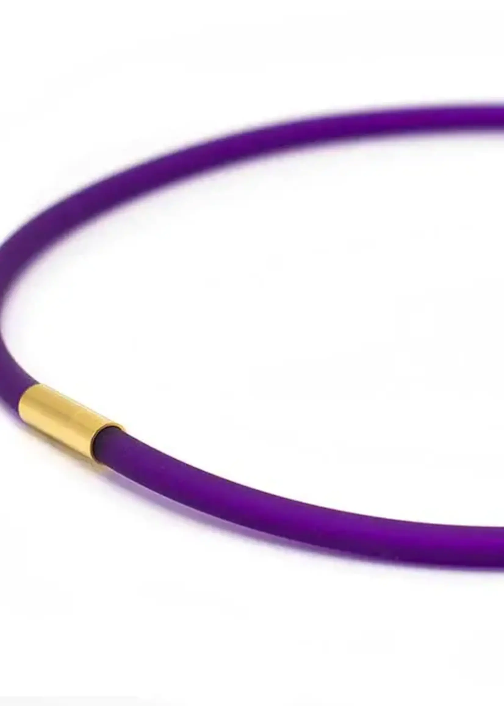 Cubes Rubber ketting, 1 lijn, Paars Medium