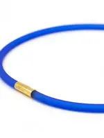 Cubes Rubber ketting, 1 lijn, kobalt