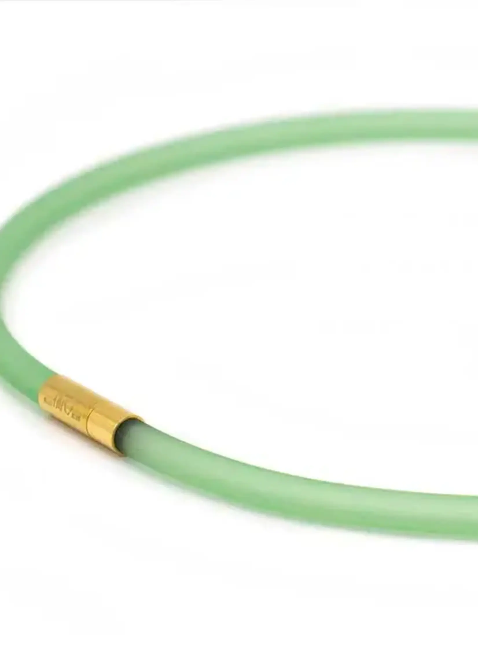 Cubes Rubber ketting, 1 lijn, Groen Medium