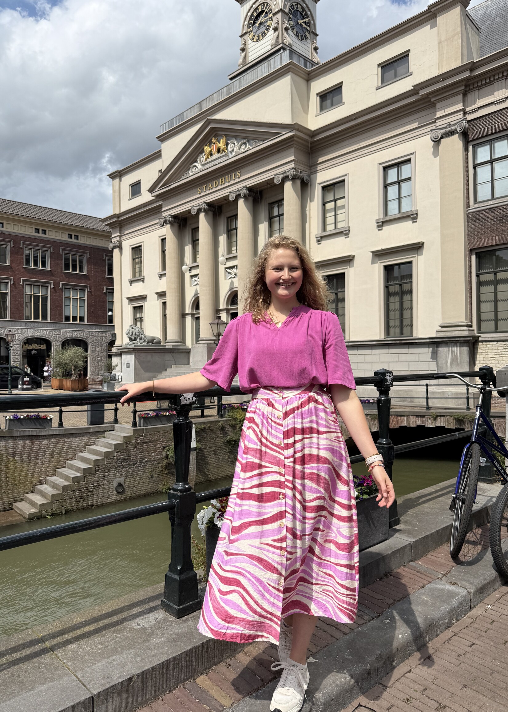 Ally Blouse Magenta  Maat S - M