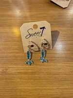 Sweet7 Oorbellen Diana Blauw