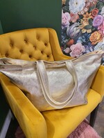 Shopper Gold Leather Metallic