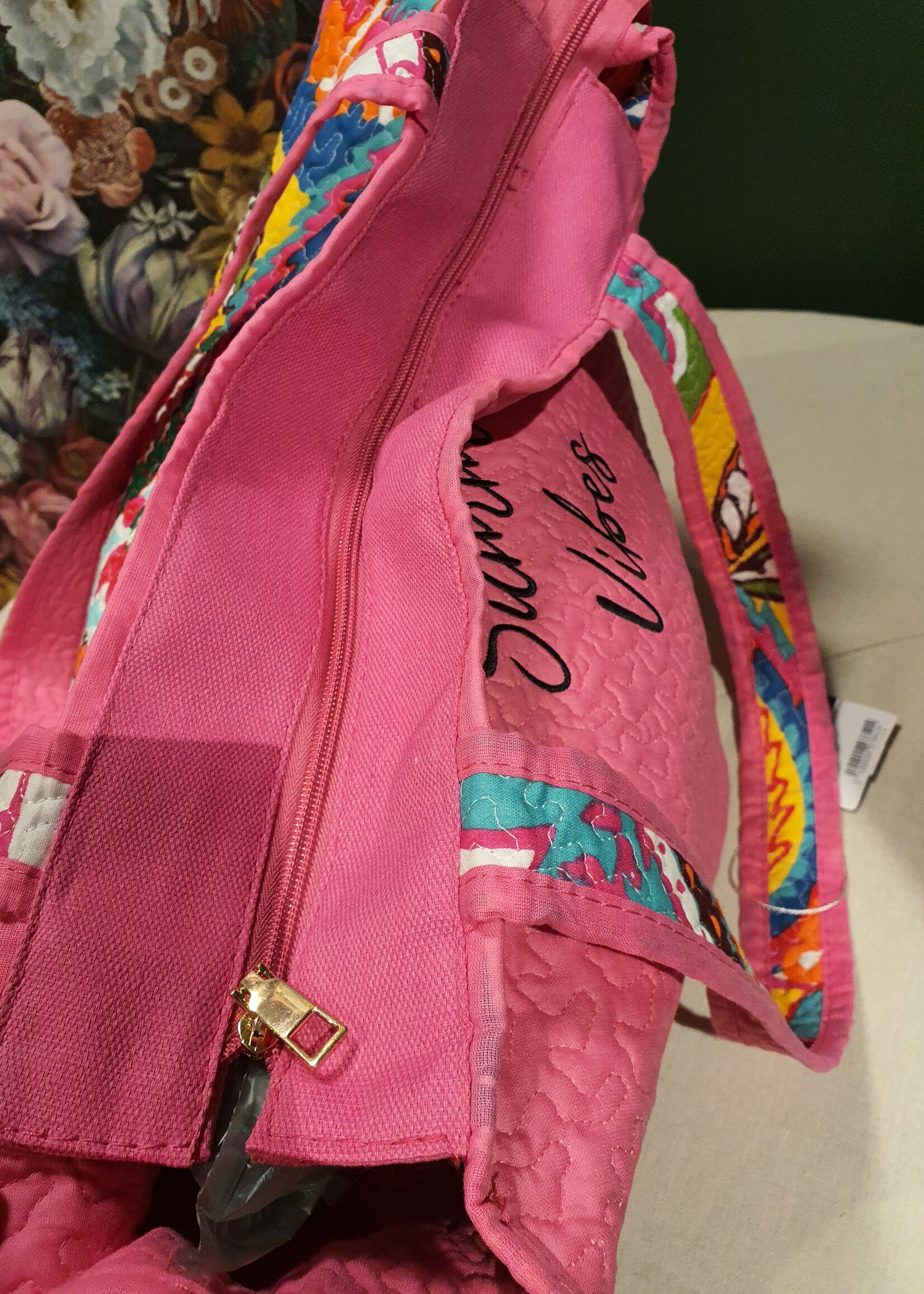 Stoffen tas multicolor print