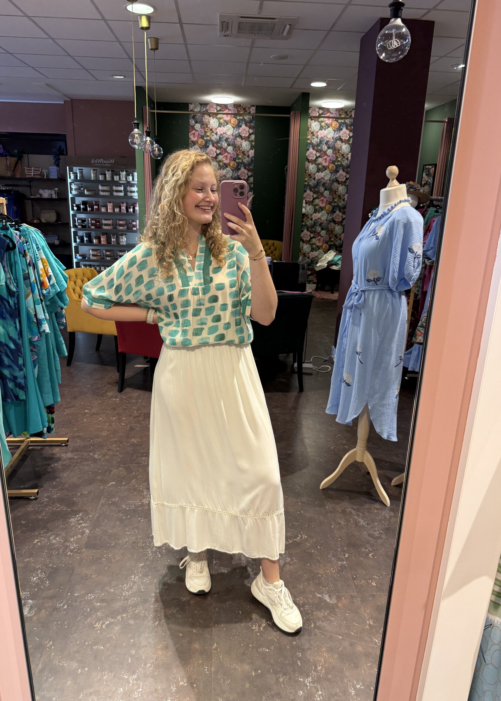 C&S The Label Ibiza Top Sand/Poolgreen