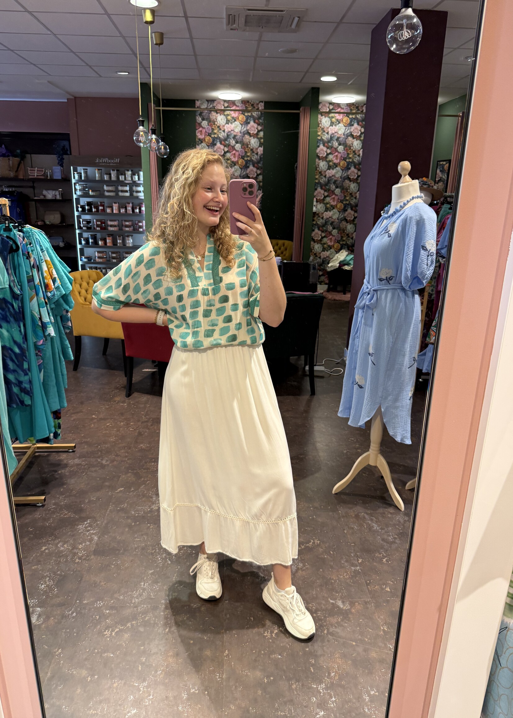 C&S The Label Ibiza Top Sand/Poolgreen