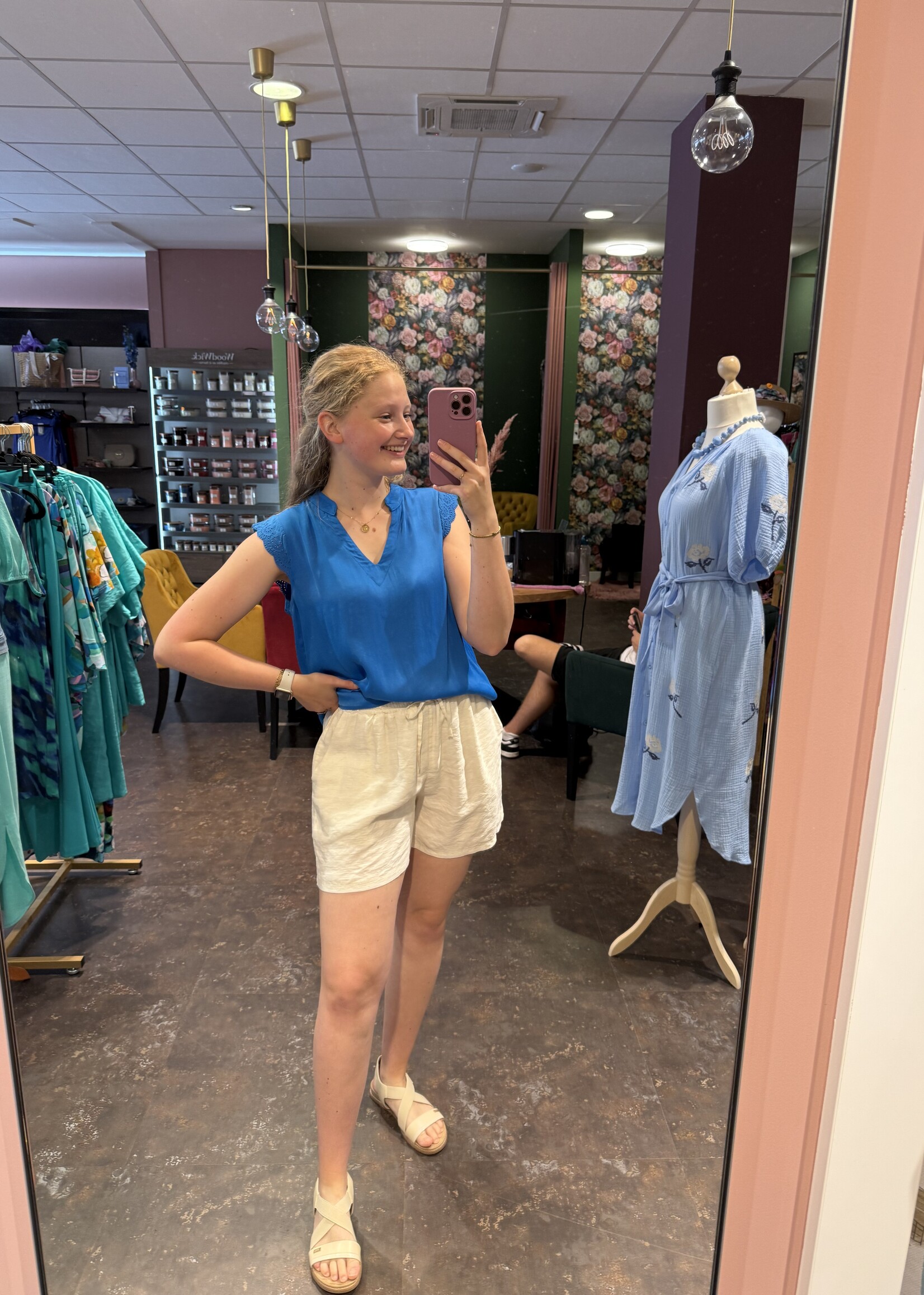 Lizzy Short Linnen Sand