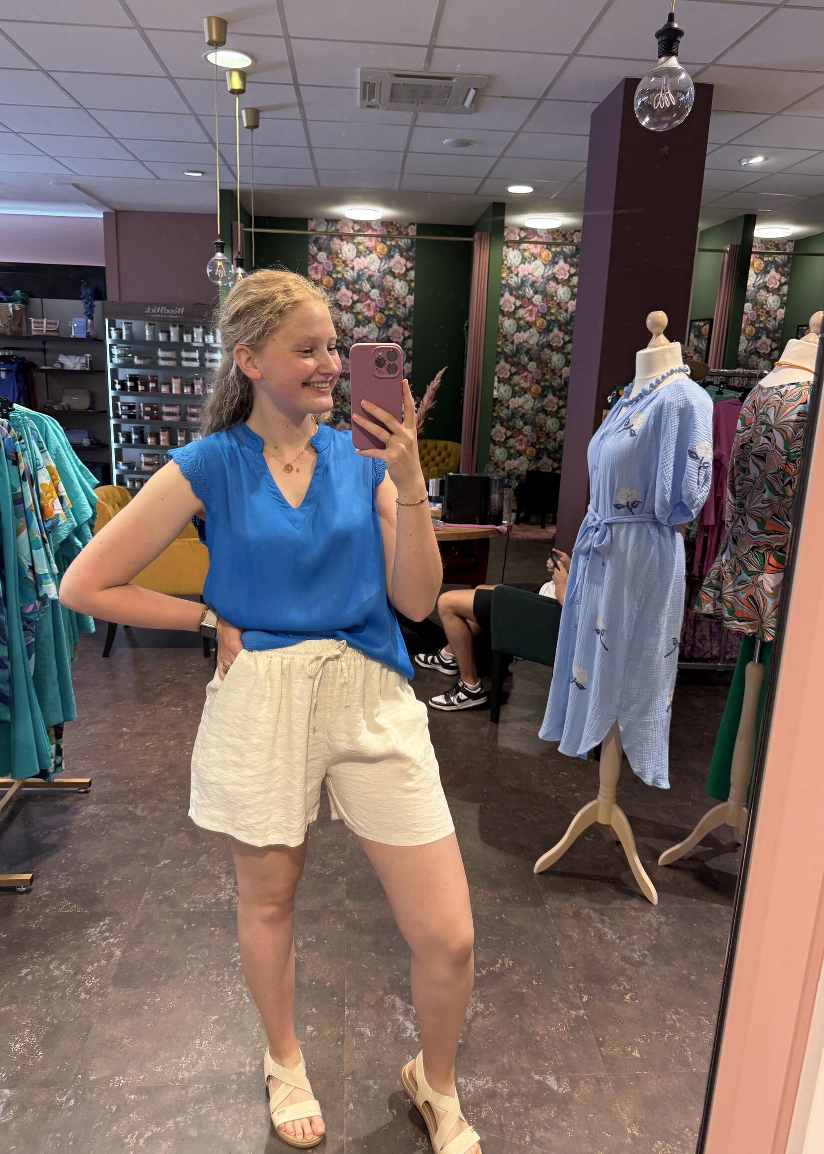Lizzy Short Linnen Sand