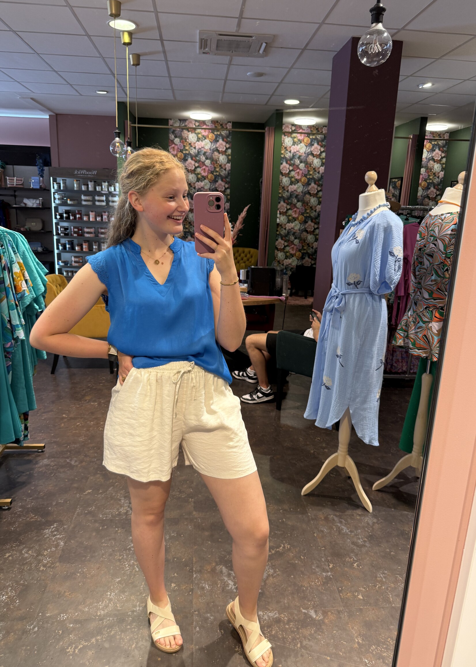 Lizzy Short Linnen Sand