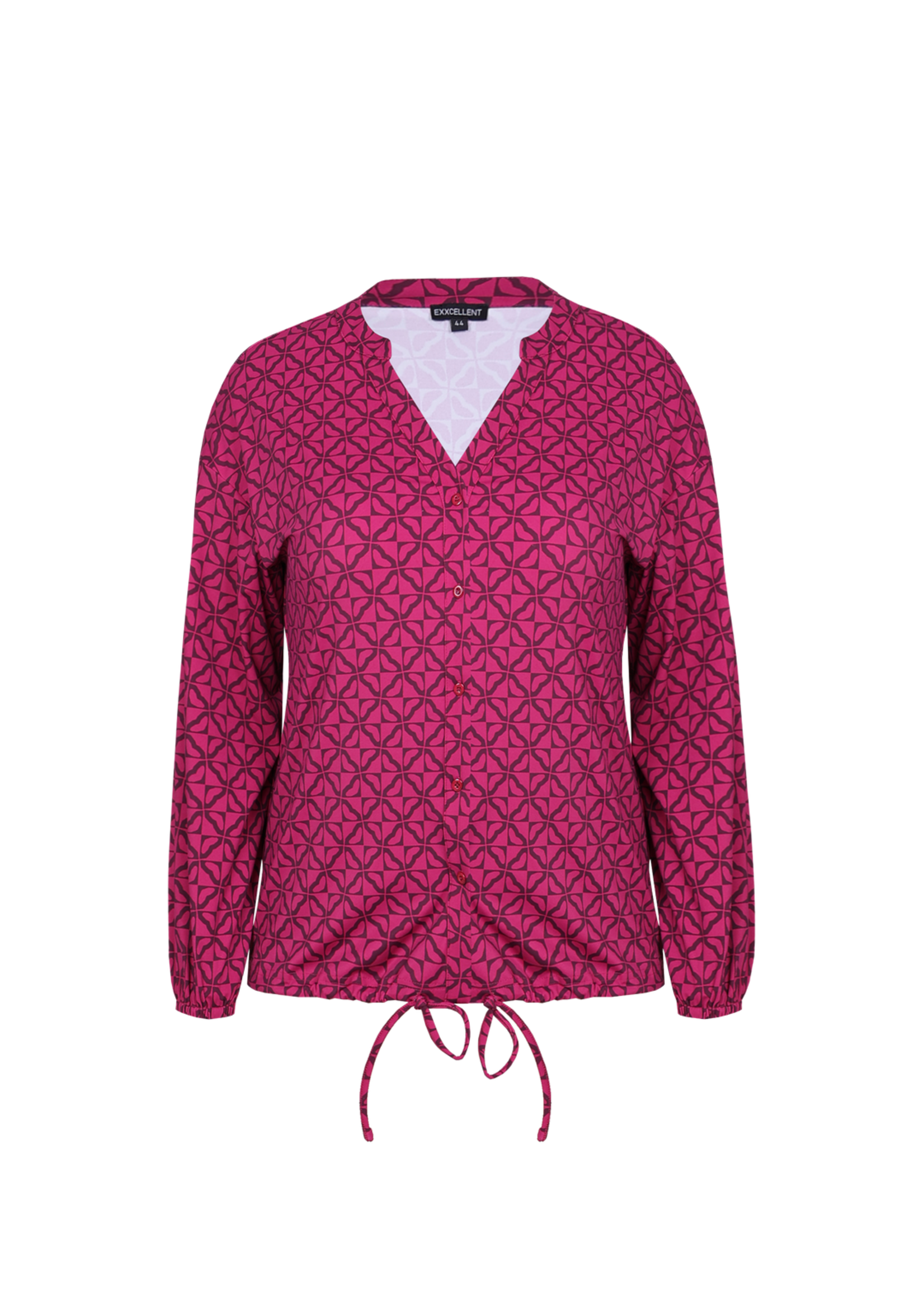Exxcellent Tori Blouse Raspberry / Mauve Wine