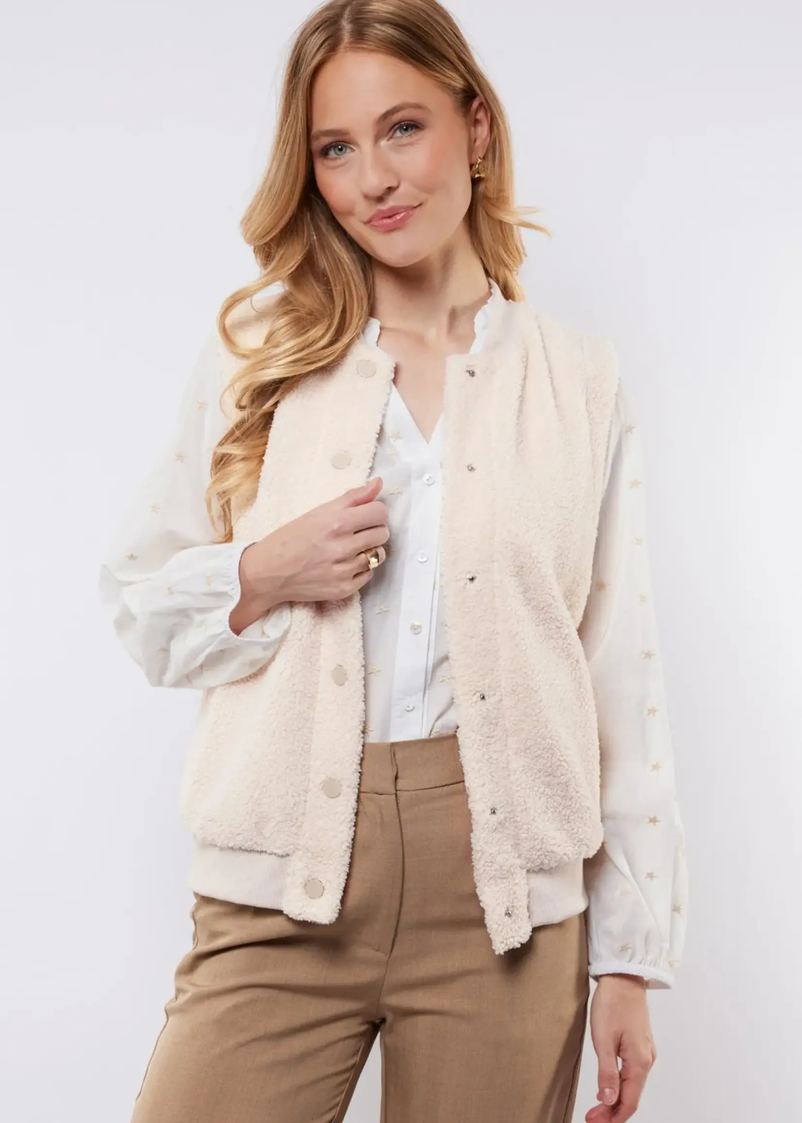 C&S The Label Giselle Gilet Sand