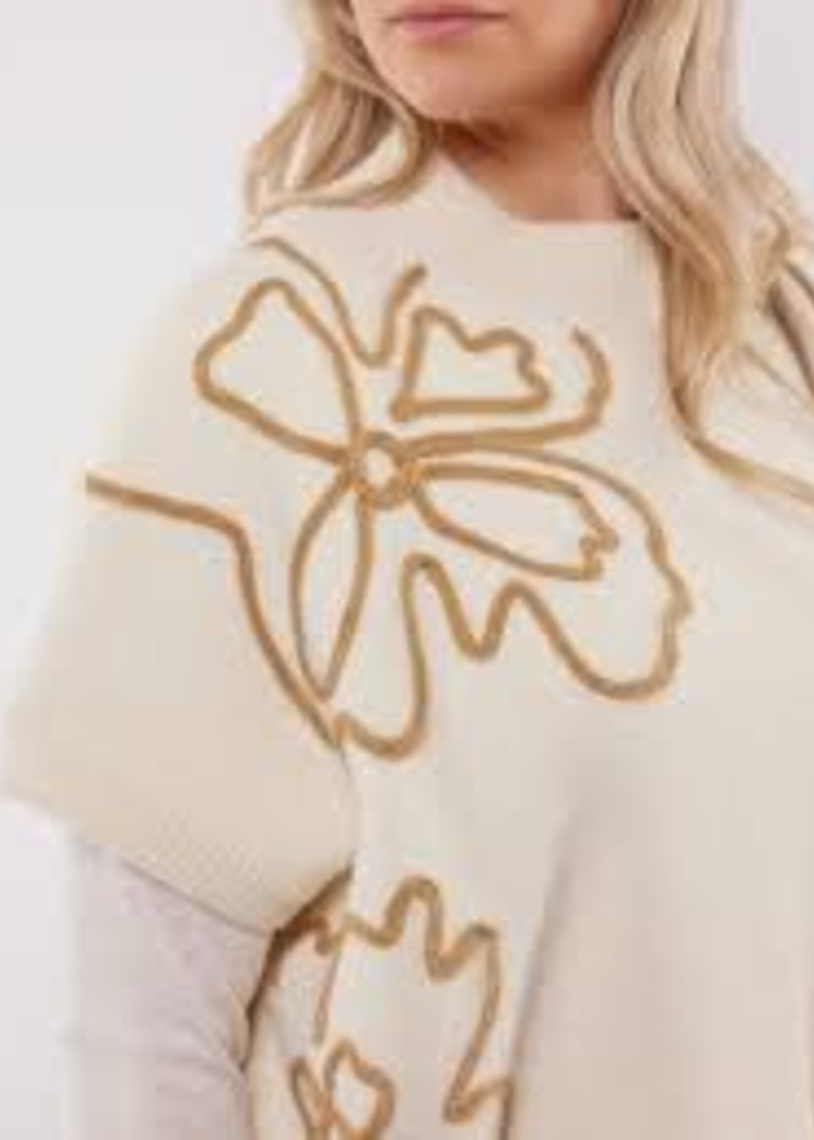 C&S The Label Violette Knit Gilet Wool White/Light Camel