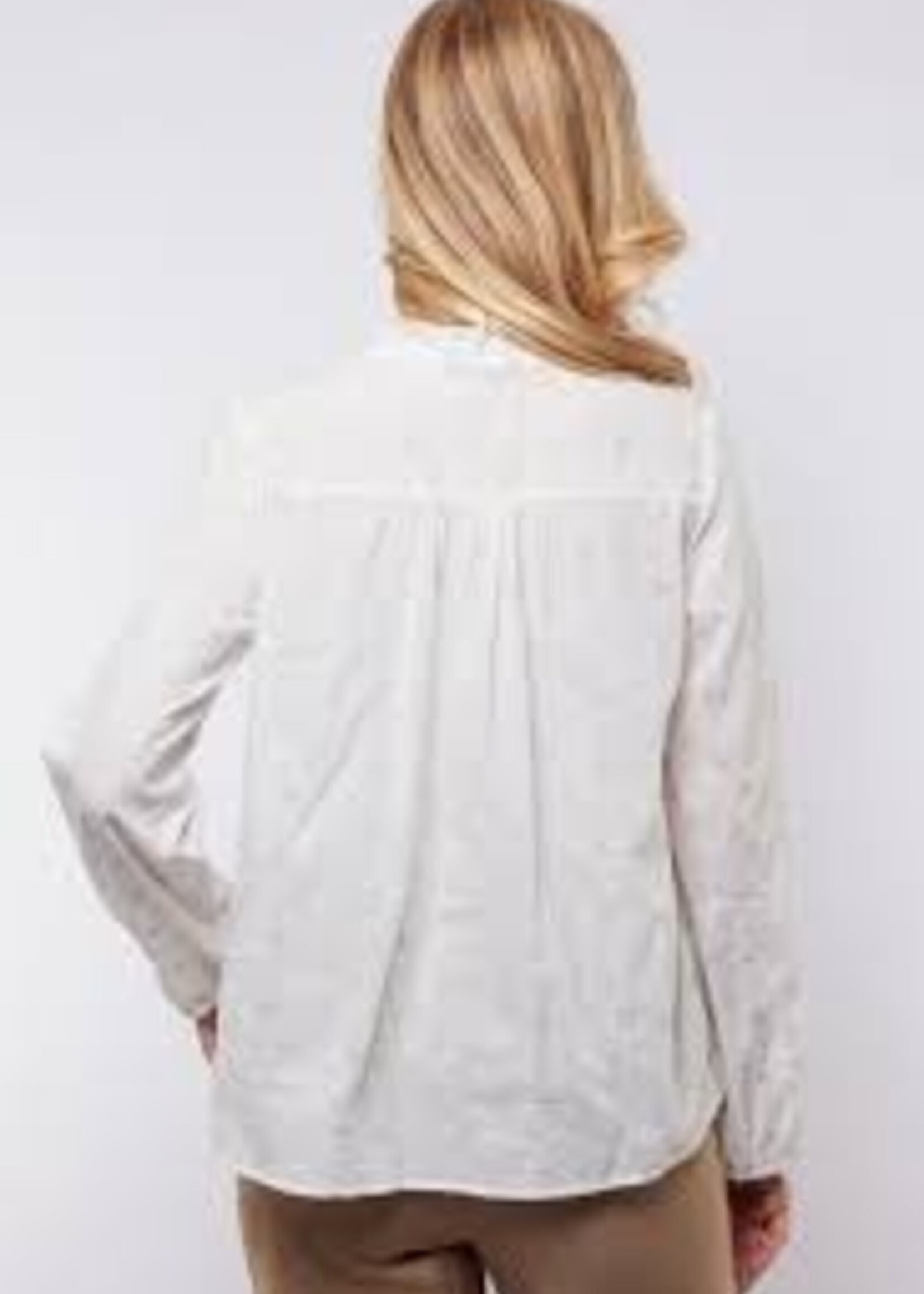C&S The Label Lizzy Blouse Offwhite/Sand Maat XS/S