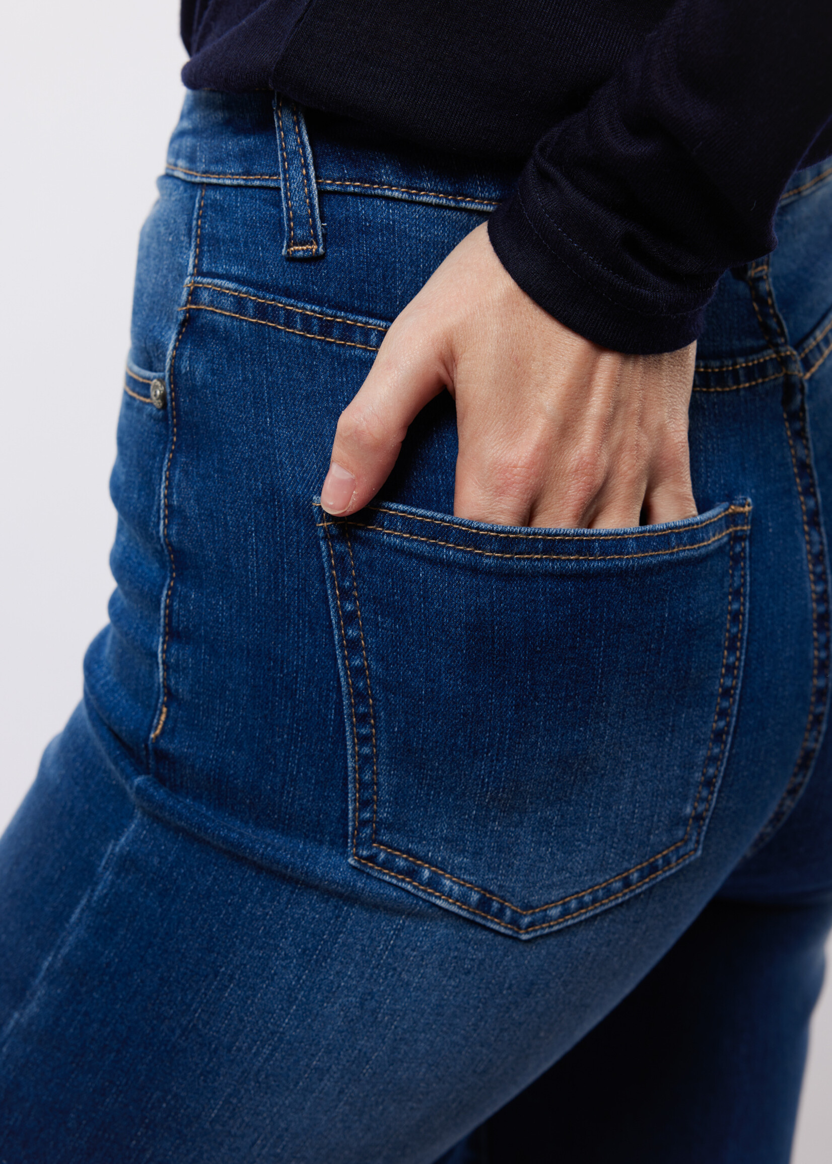 C&S The Label Nicole Pants Denim Dark Blue