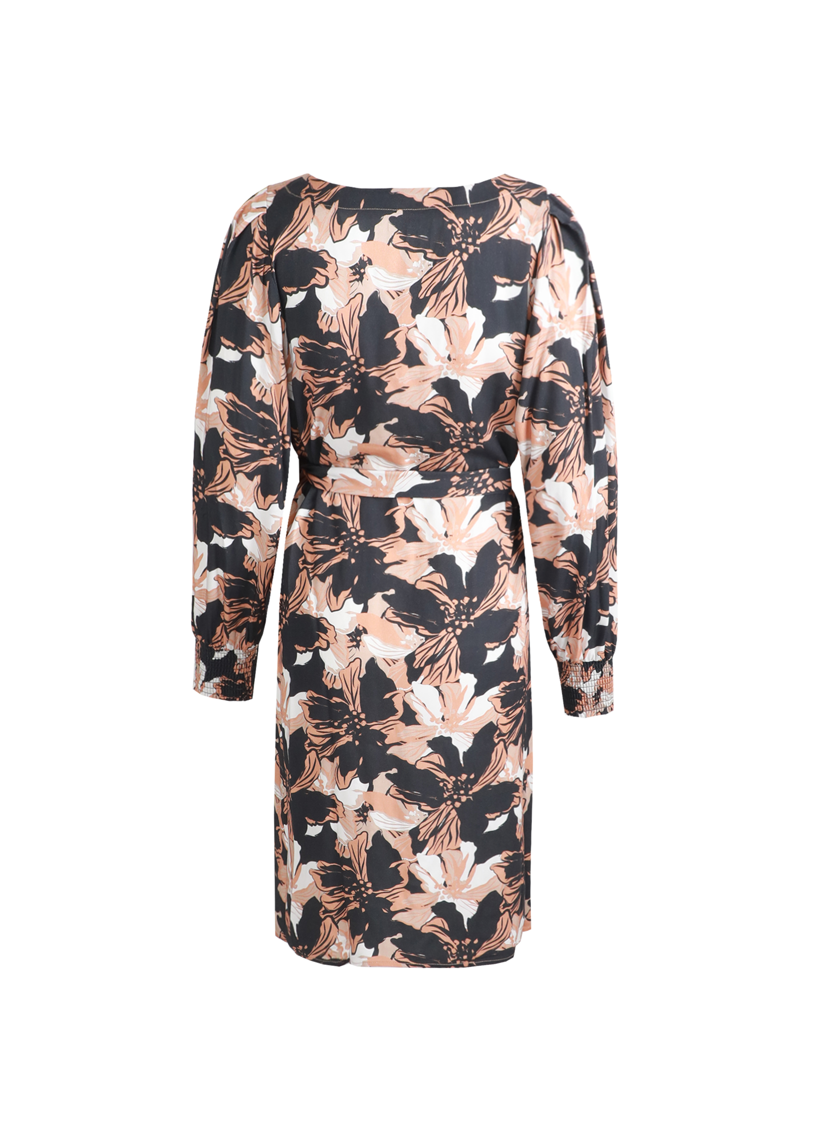 C&S The Label Denise Dress Black/Cognac