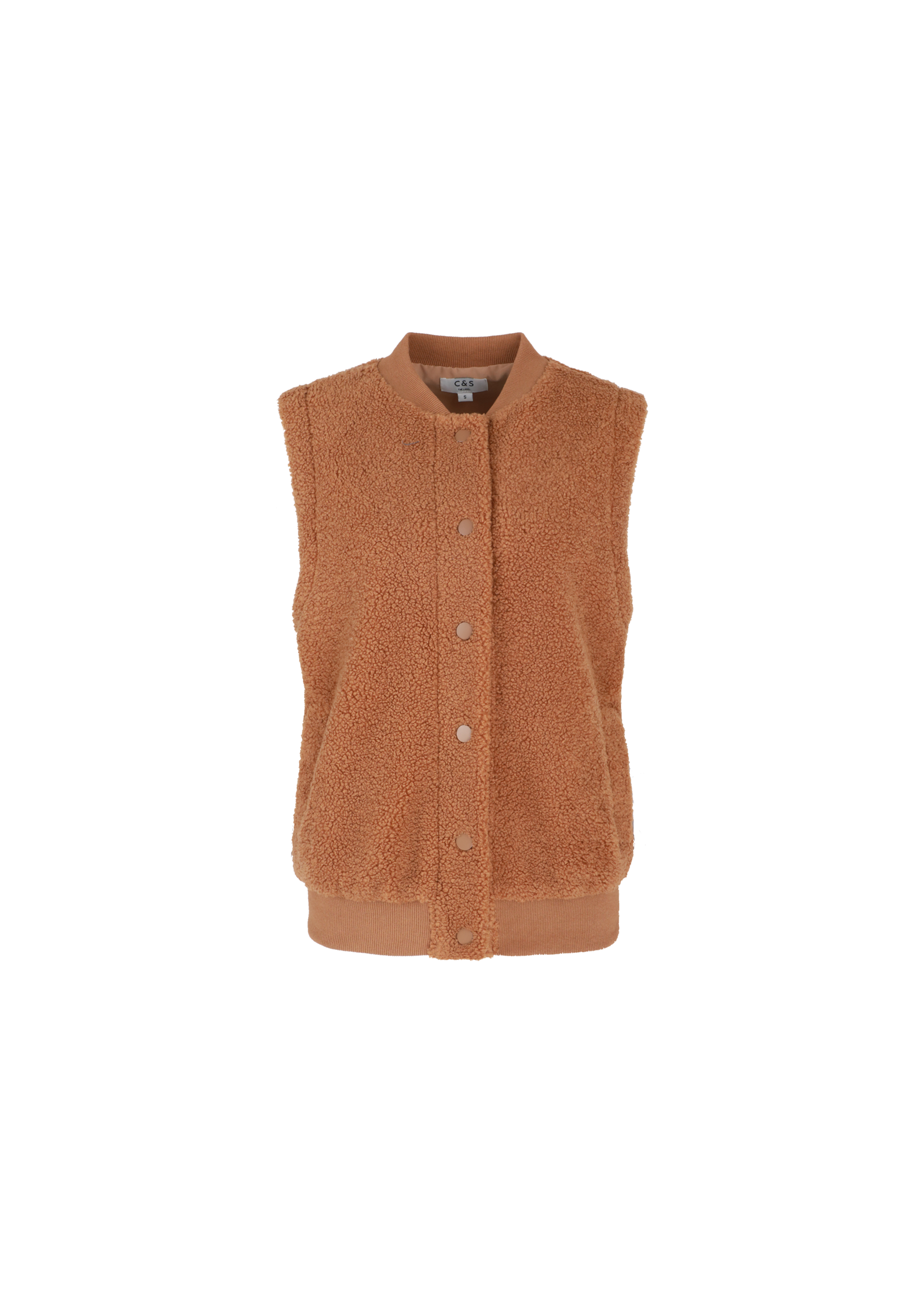 C&S The Label Giselle Gilet Cognac Maat L