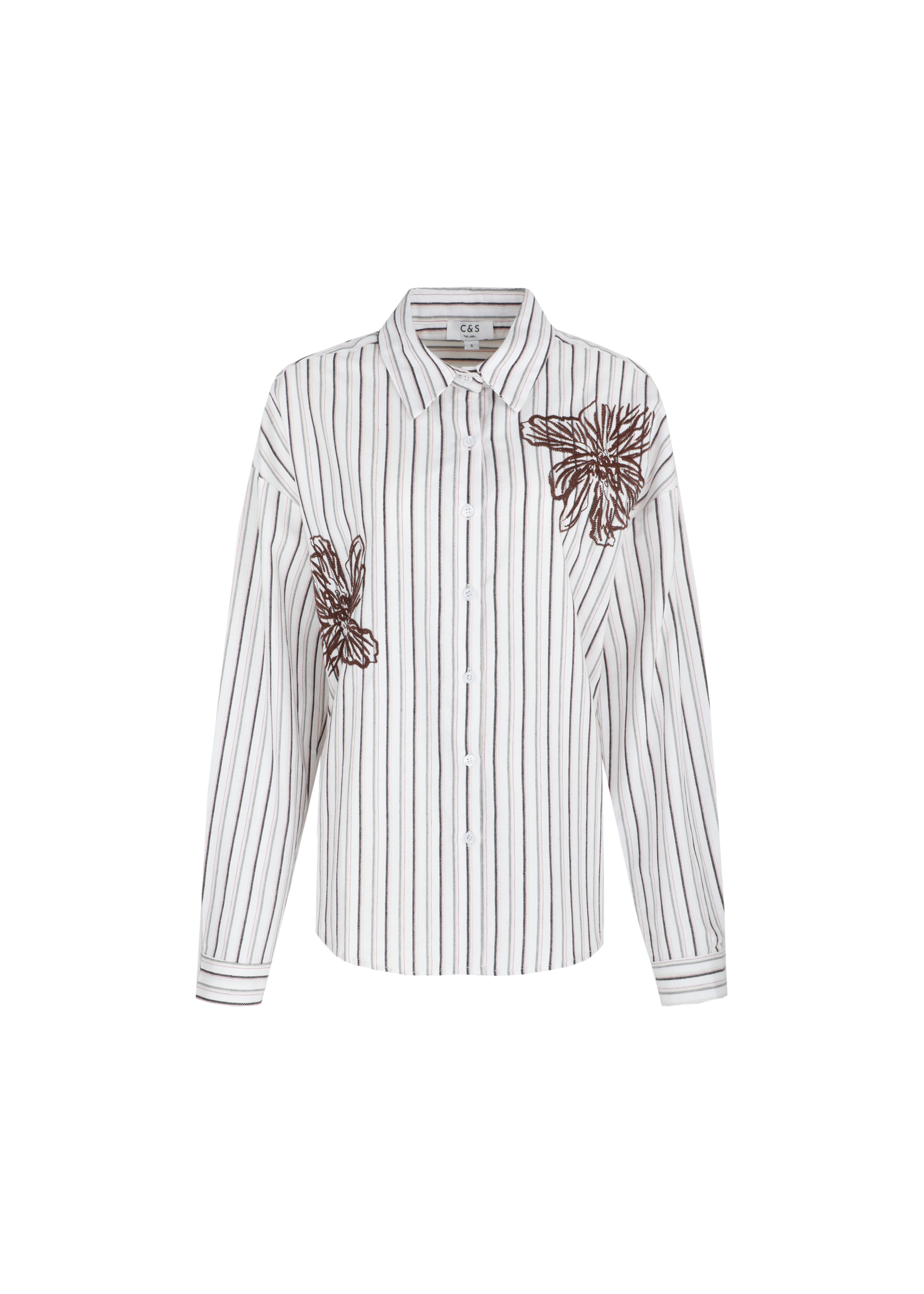 C&S The Label Lonneke Blouse Offwhite/Polignac  Maat S & M