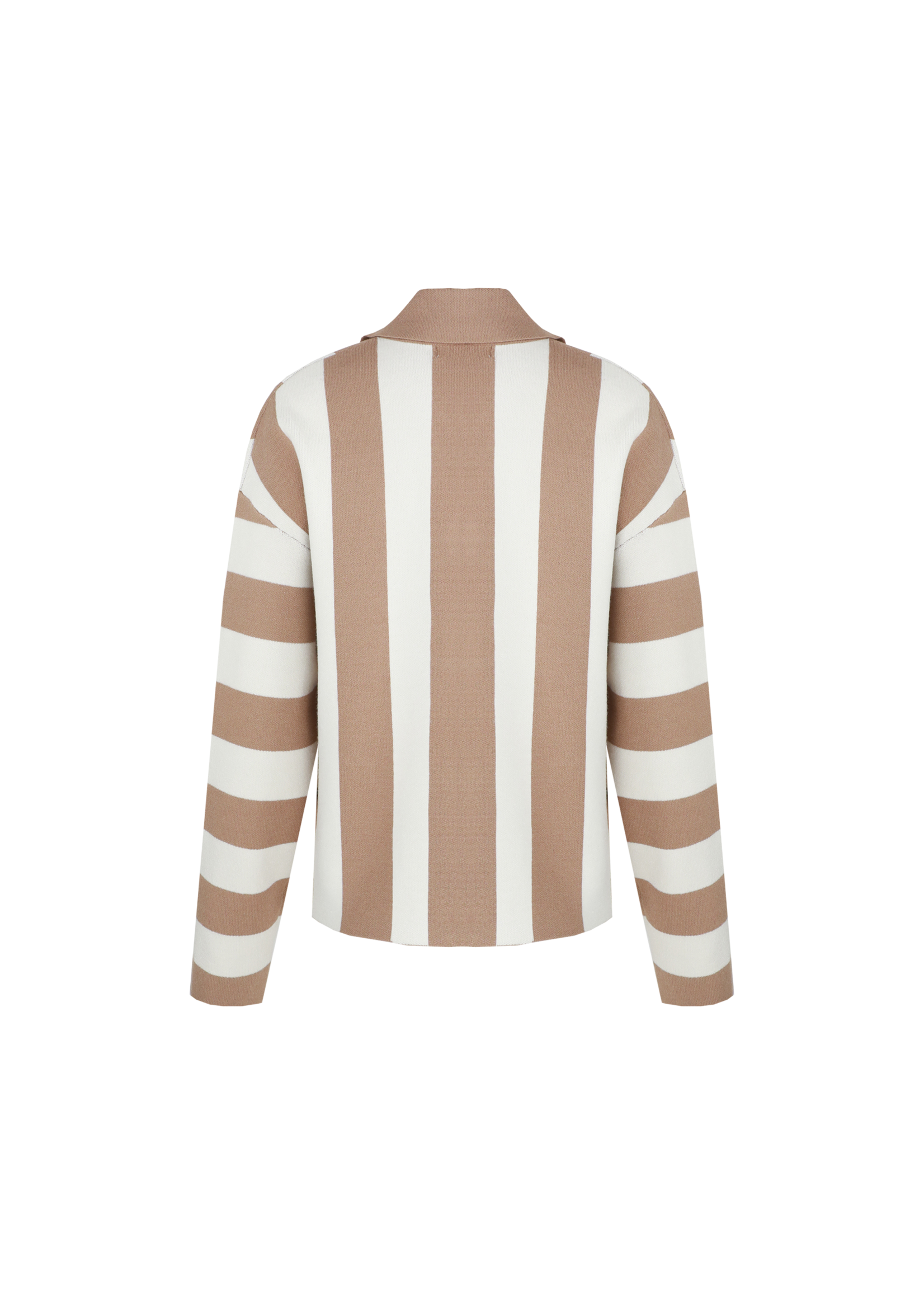 C&S The Label Cecillia Knit Cardigan Wool White/Light Camel