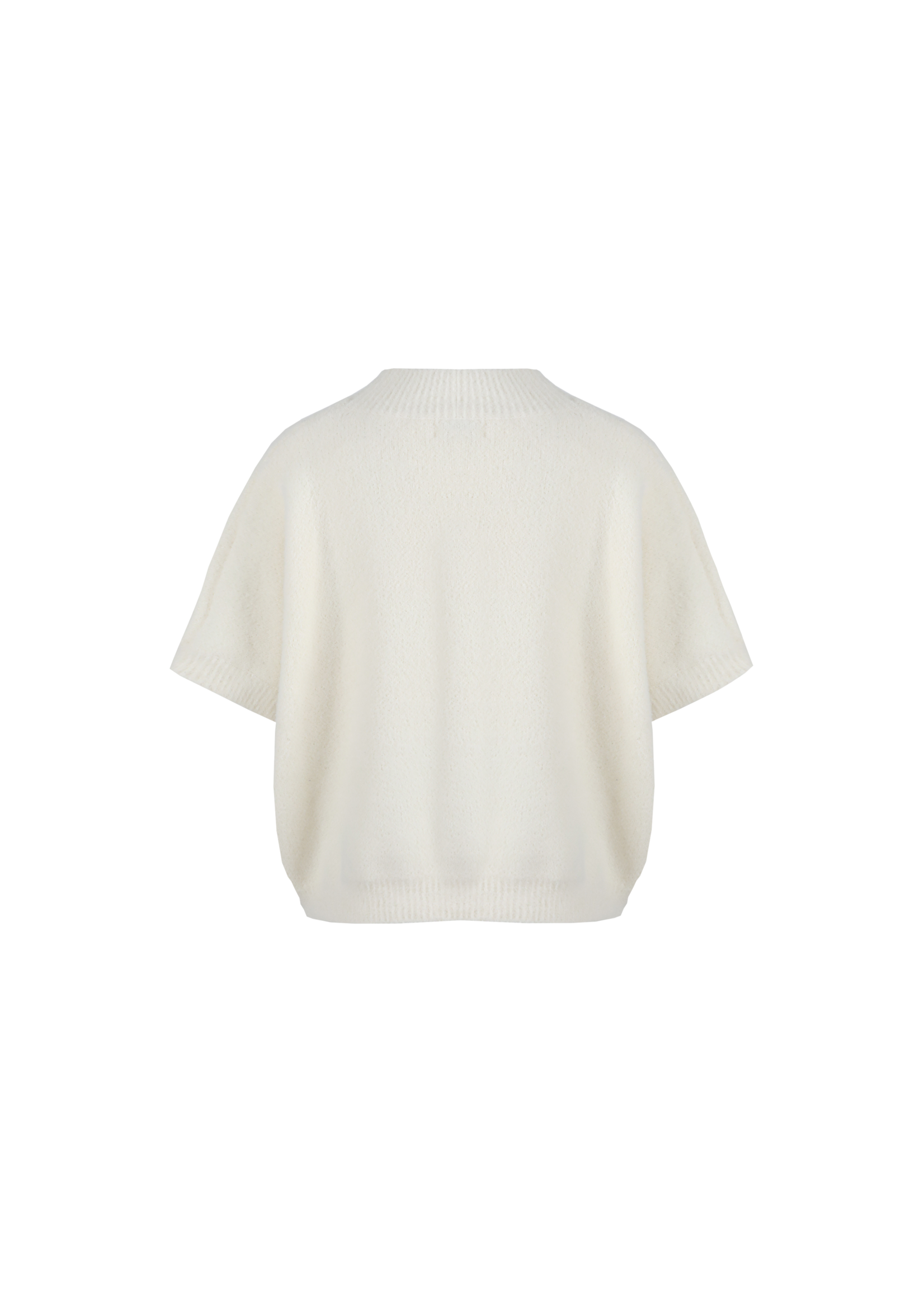 C&S The Label Violette Knit Gilet Wool White/Light Camel