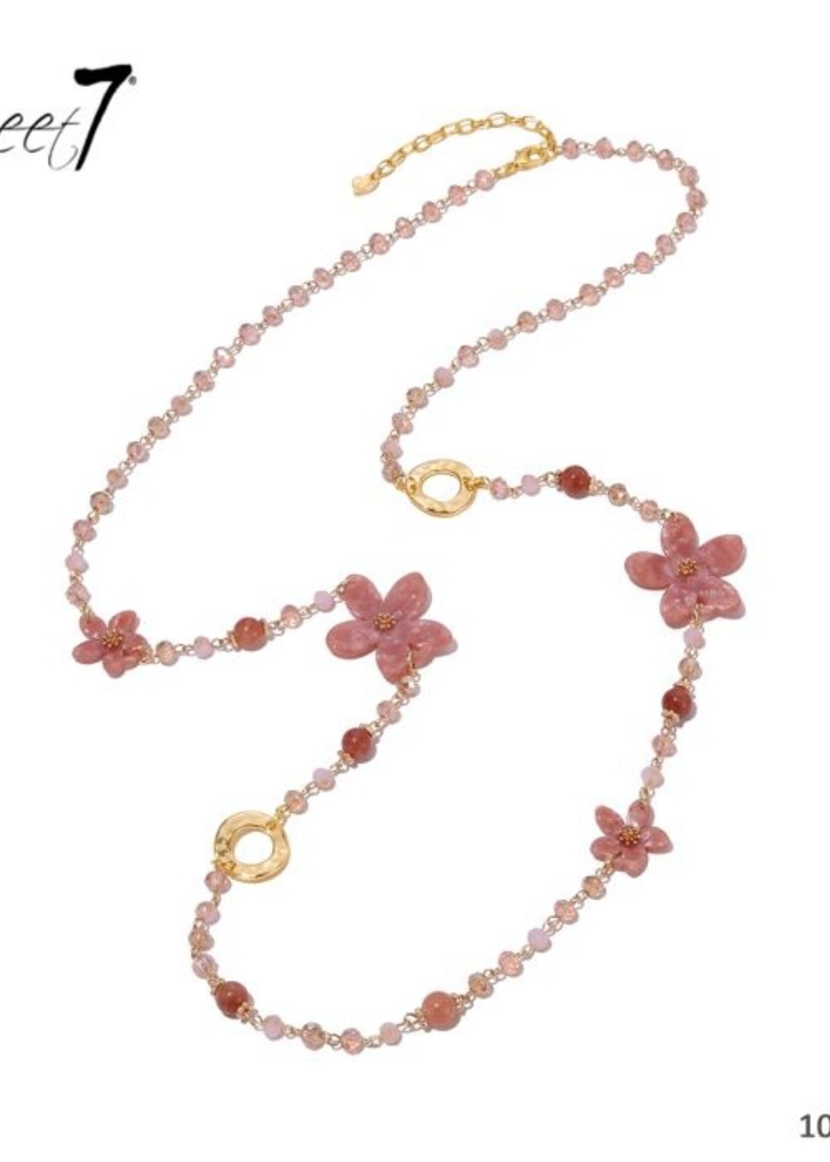 Sweet7 Ketting lang Grace roze