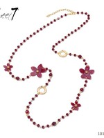 Sweet7 Ketting lang Grace rood