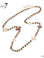 Sweet7 Ketting Lang Guusje Beige