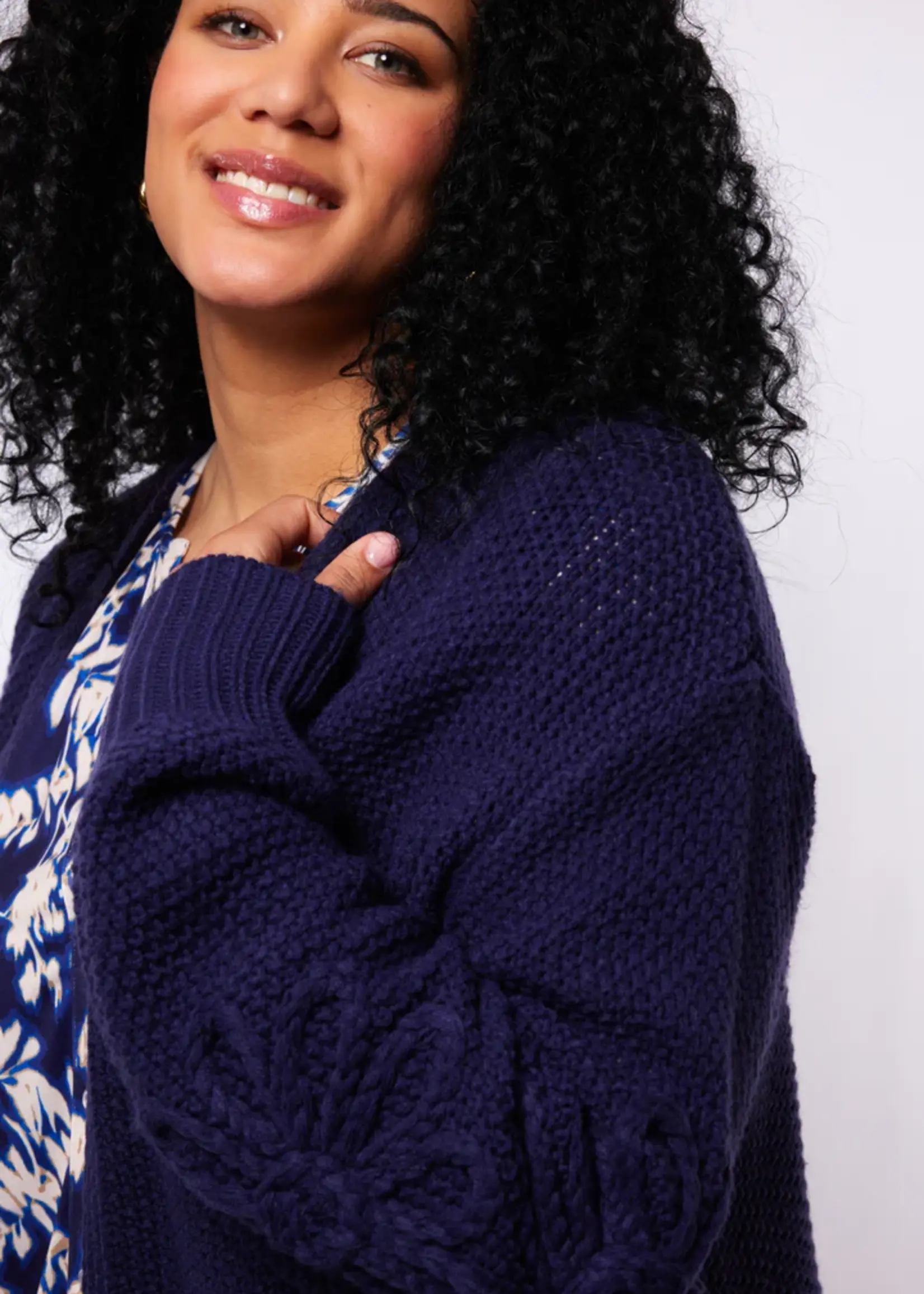 Exxcellent Frances Knit Cardigan Eclipse