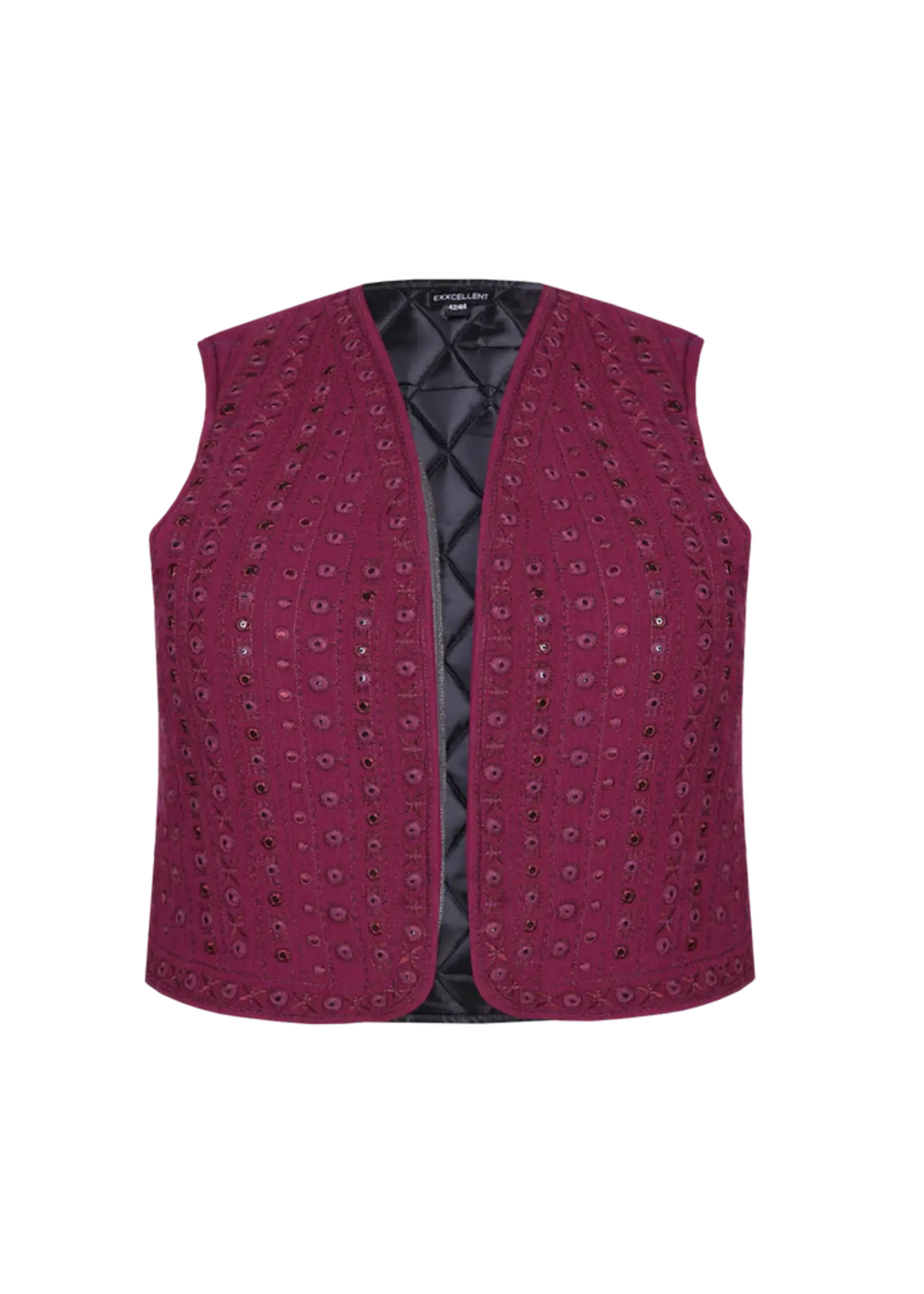Exxcellent Jenna Gilet Mauve Wine