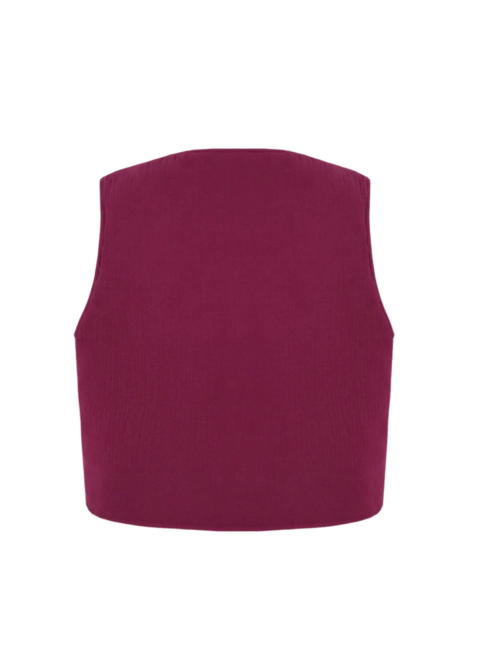 Exxcellent Jenna Gilet Mauve Wine