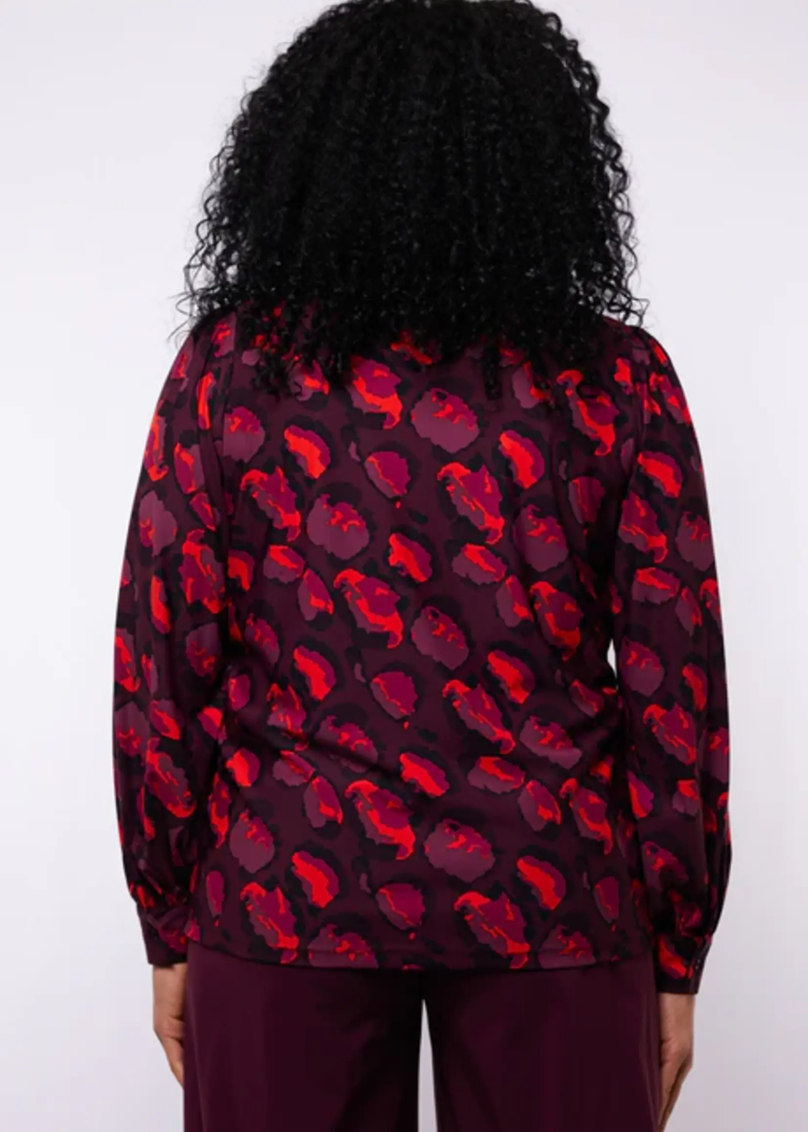 Exxcellent Skye Blouse Mauve Wine/Poppy