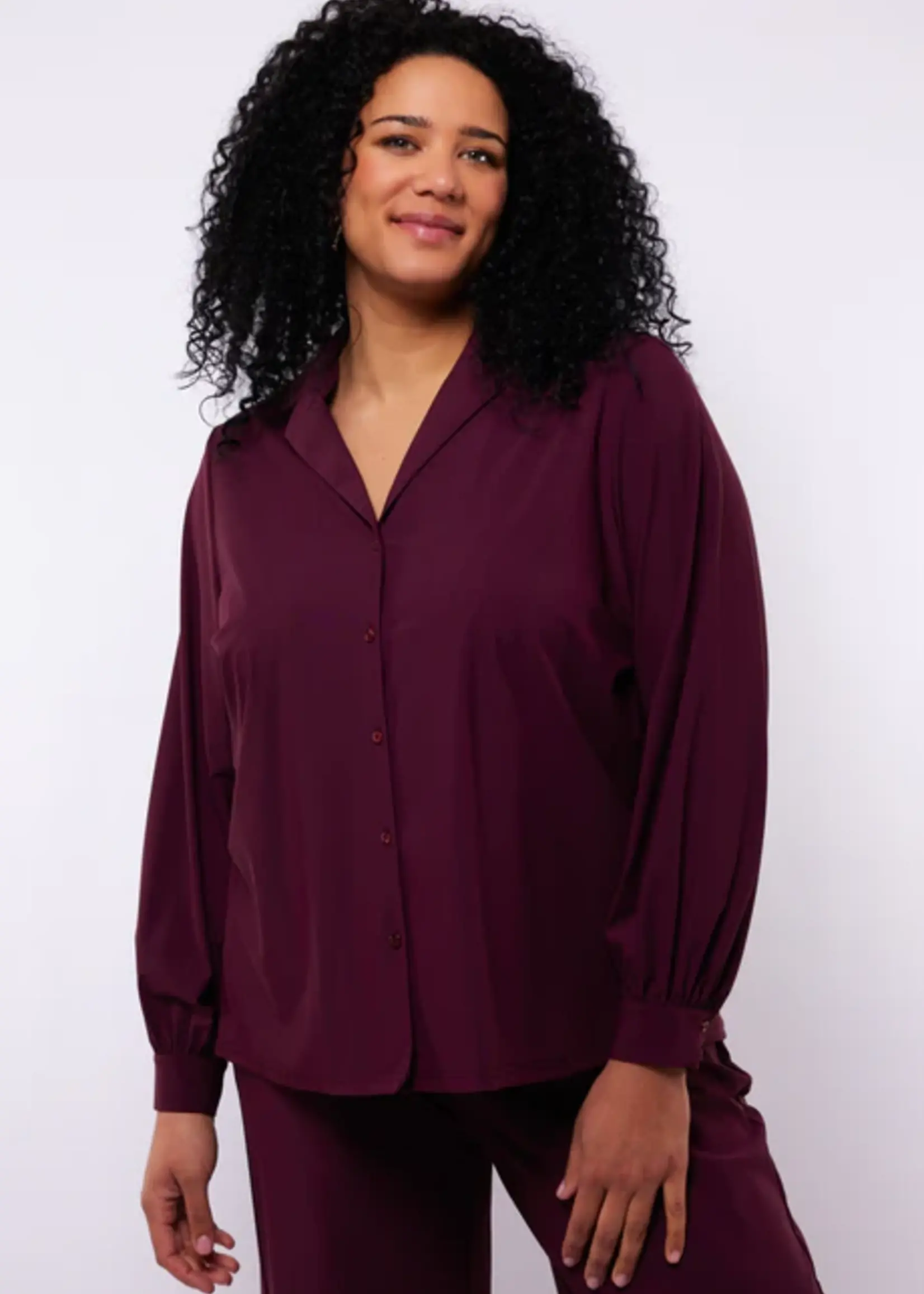 Exxcellent Sasha Blouse Mauve Wine