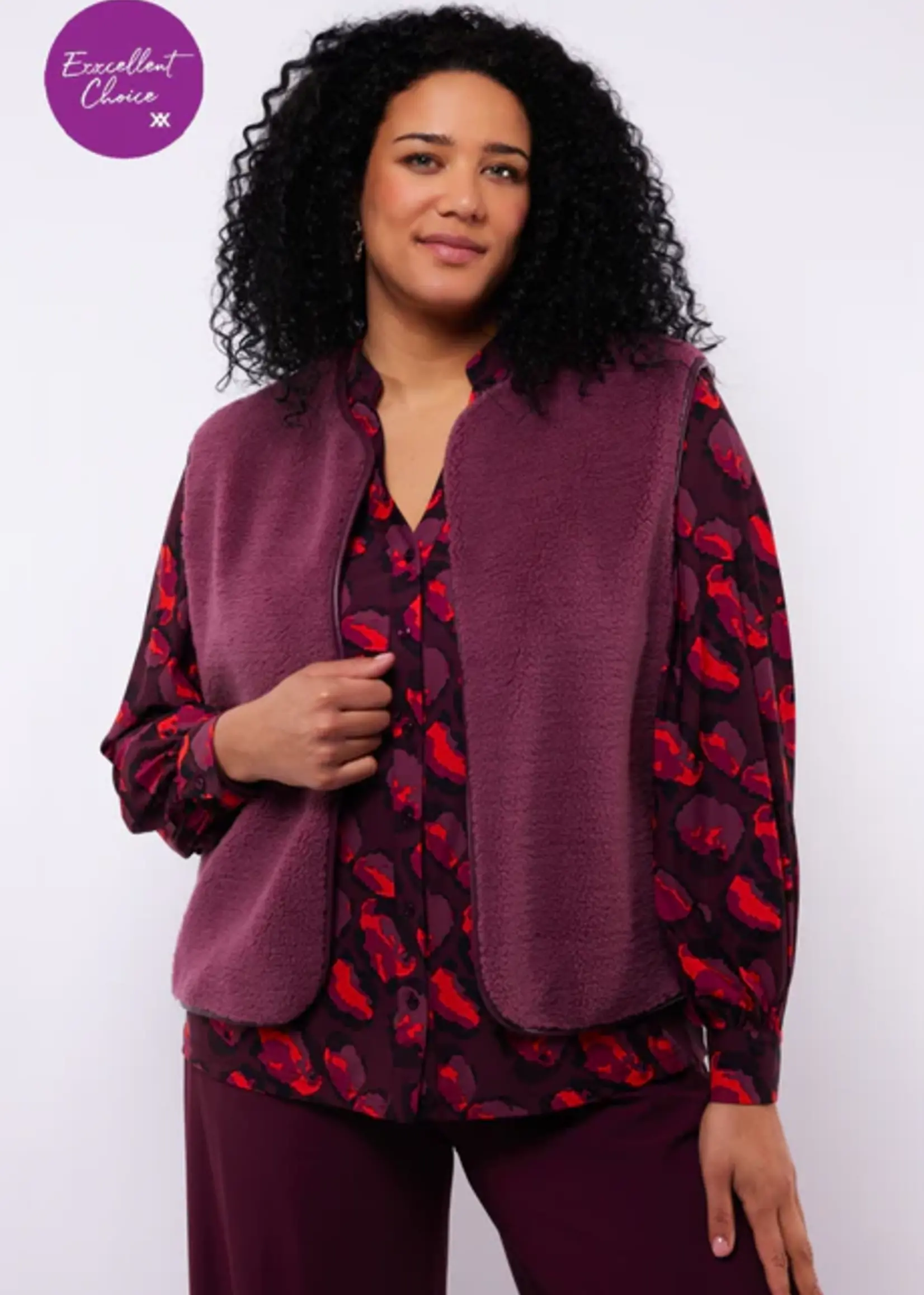 Exxcellent Remi Gilet Mauve Wine