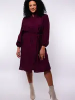 Exxcellent Teresa Dress Mauve Wine