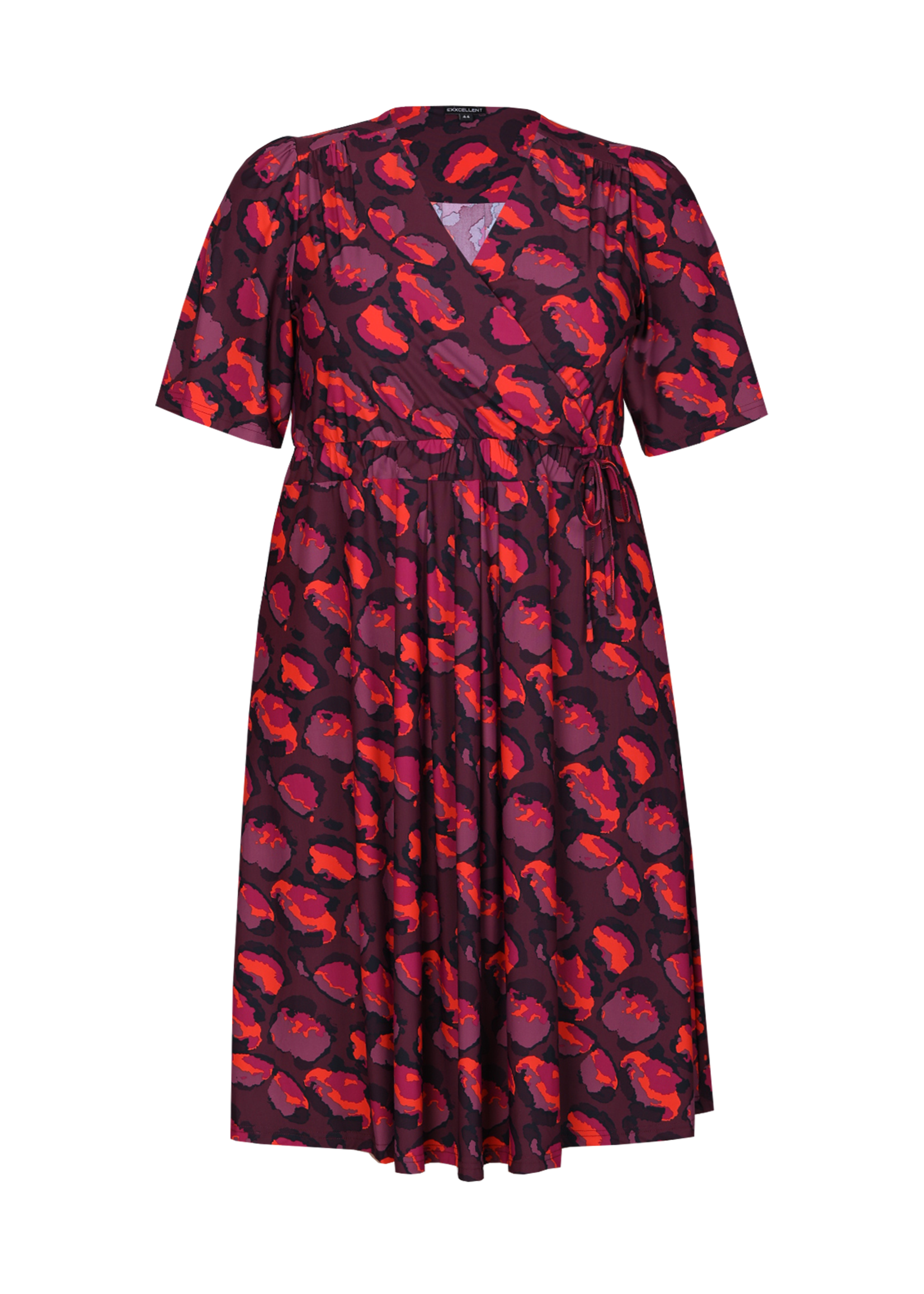 Exxcellent Shayla Dress Mauve Wine/Poppy