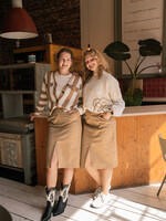 C&S The Label Stephanie Skirt Light Camel/Light Gold