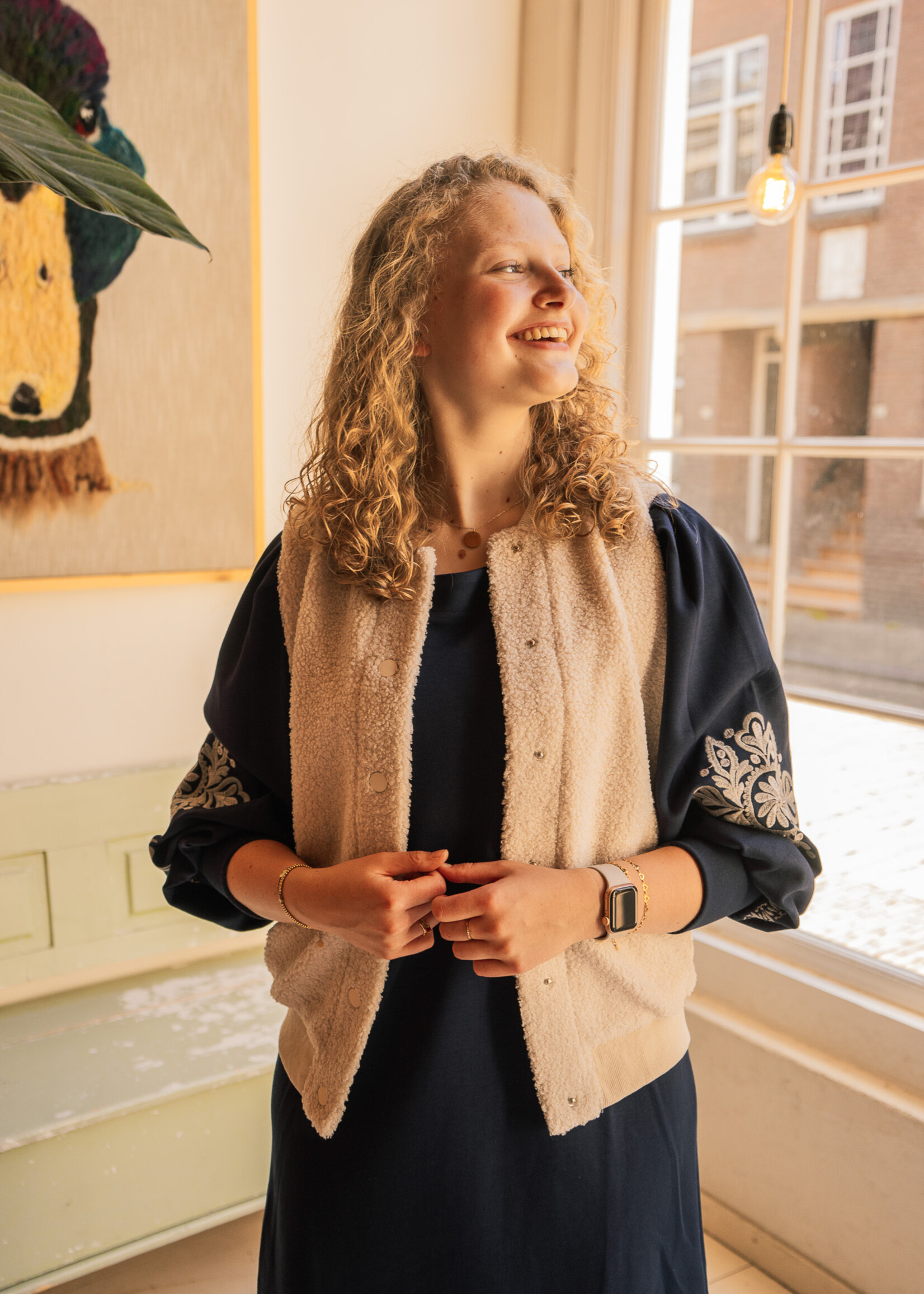 C&S The Label Giselle Gilet Sand