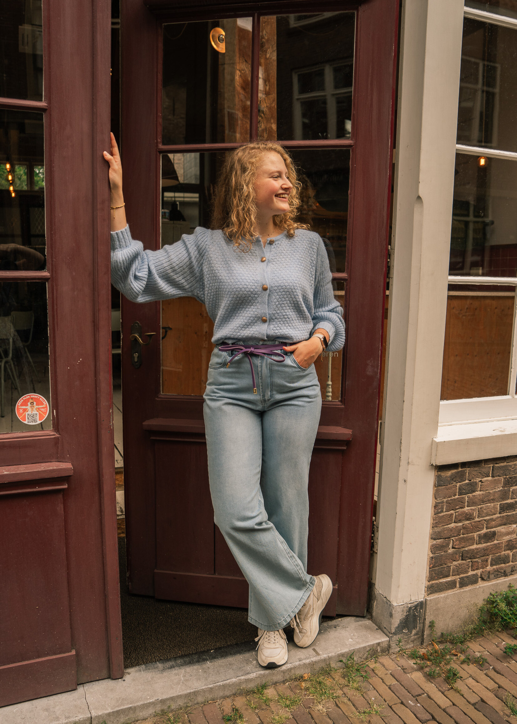 C&S The Label Gracy Cardigan Ice Blue