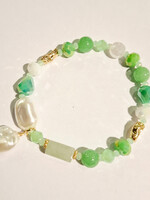 Armband Naomi mix groen wit