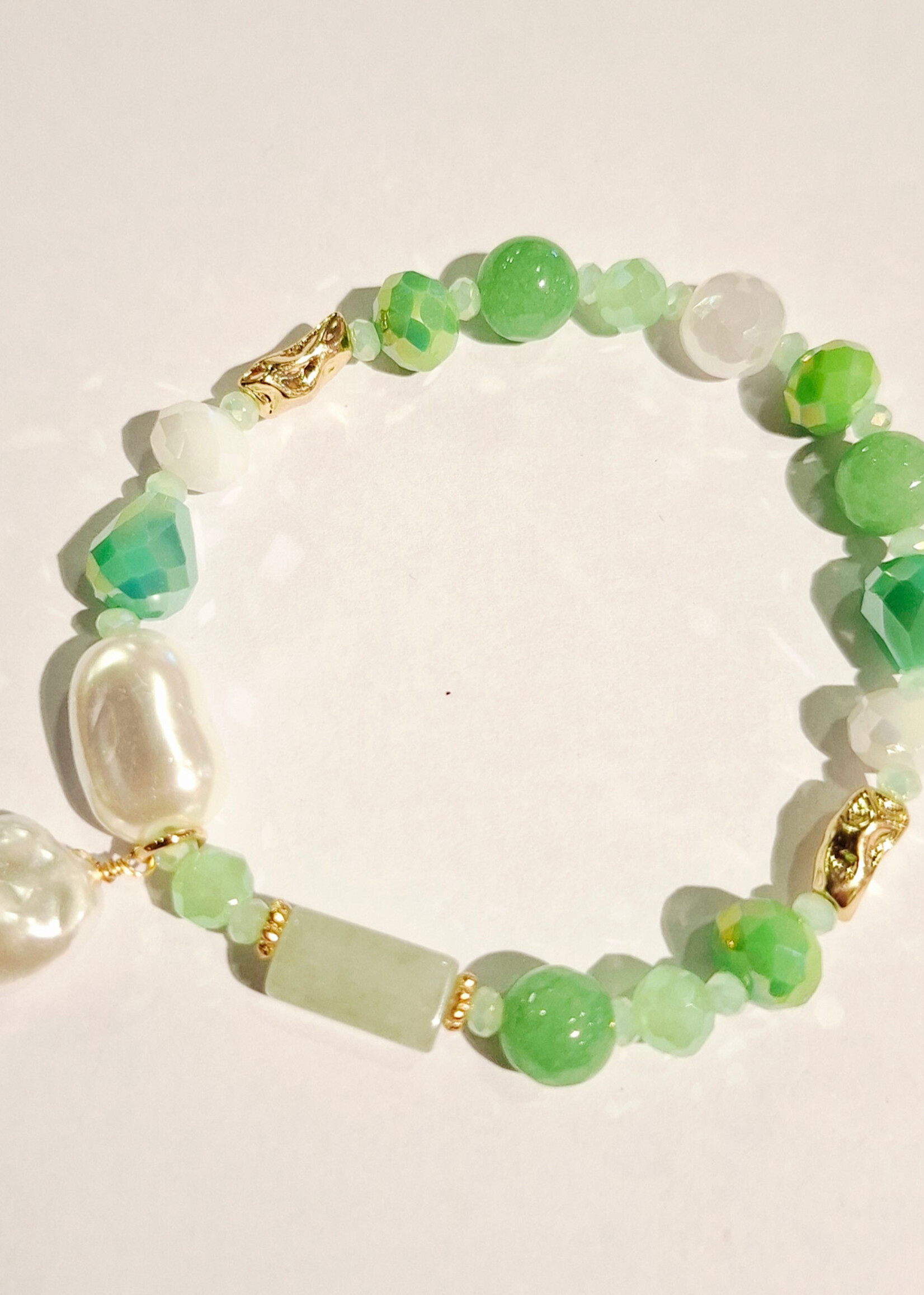 Armband Naomi mix groen wit